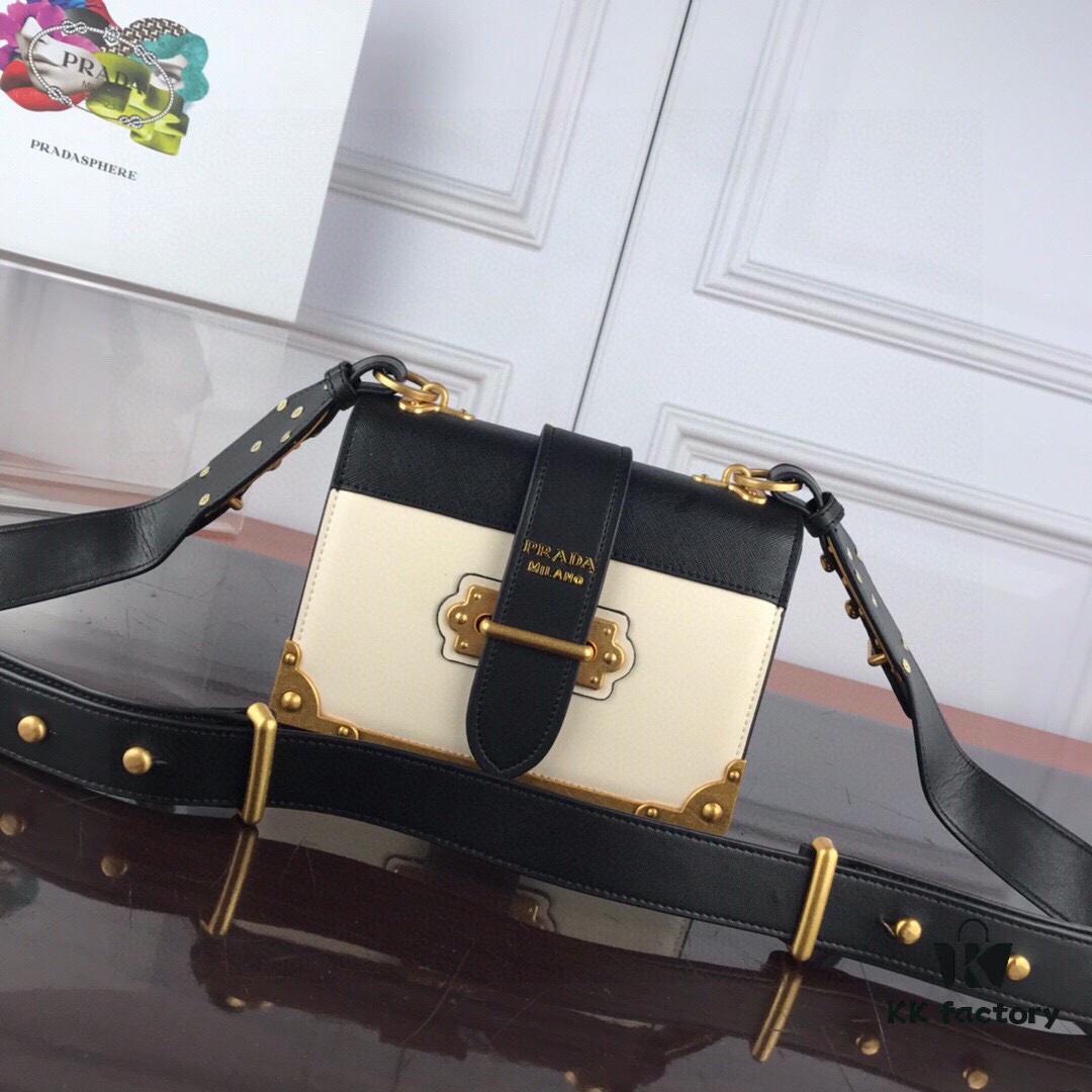 6930bd1a6e68136f4d9aeb78 Authentic Top-Quality PRADA Handbag 1BD045 20*14*8CM - Premium Belgian Calfskin with Antique Hardware