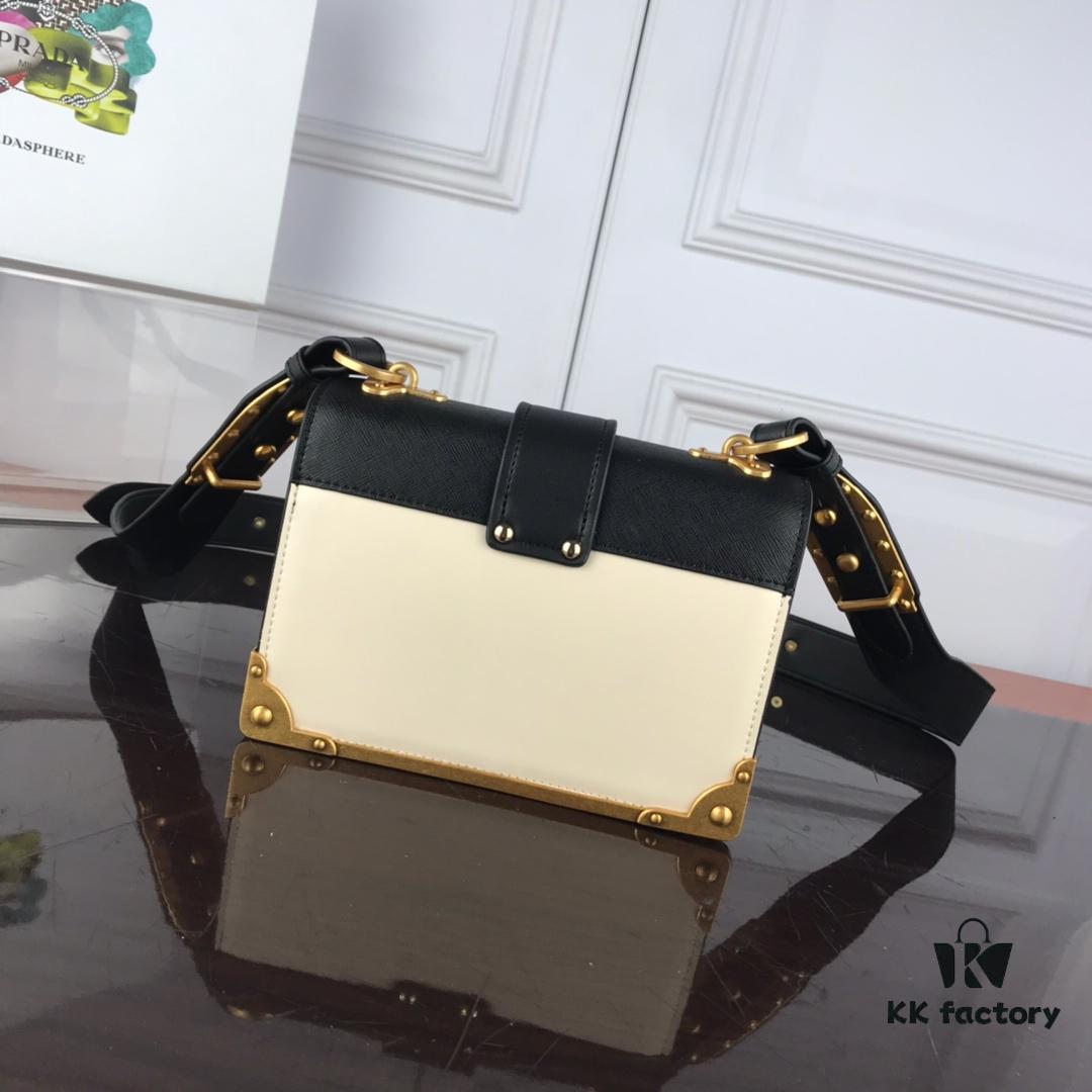 Authentic Top Quality PRADA Handbag 1BD045 20*14*8CM, Premium Calfskin with Vintage Hardware