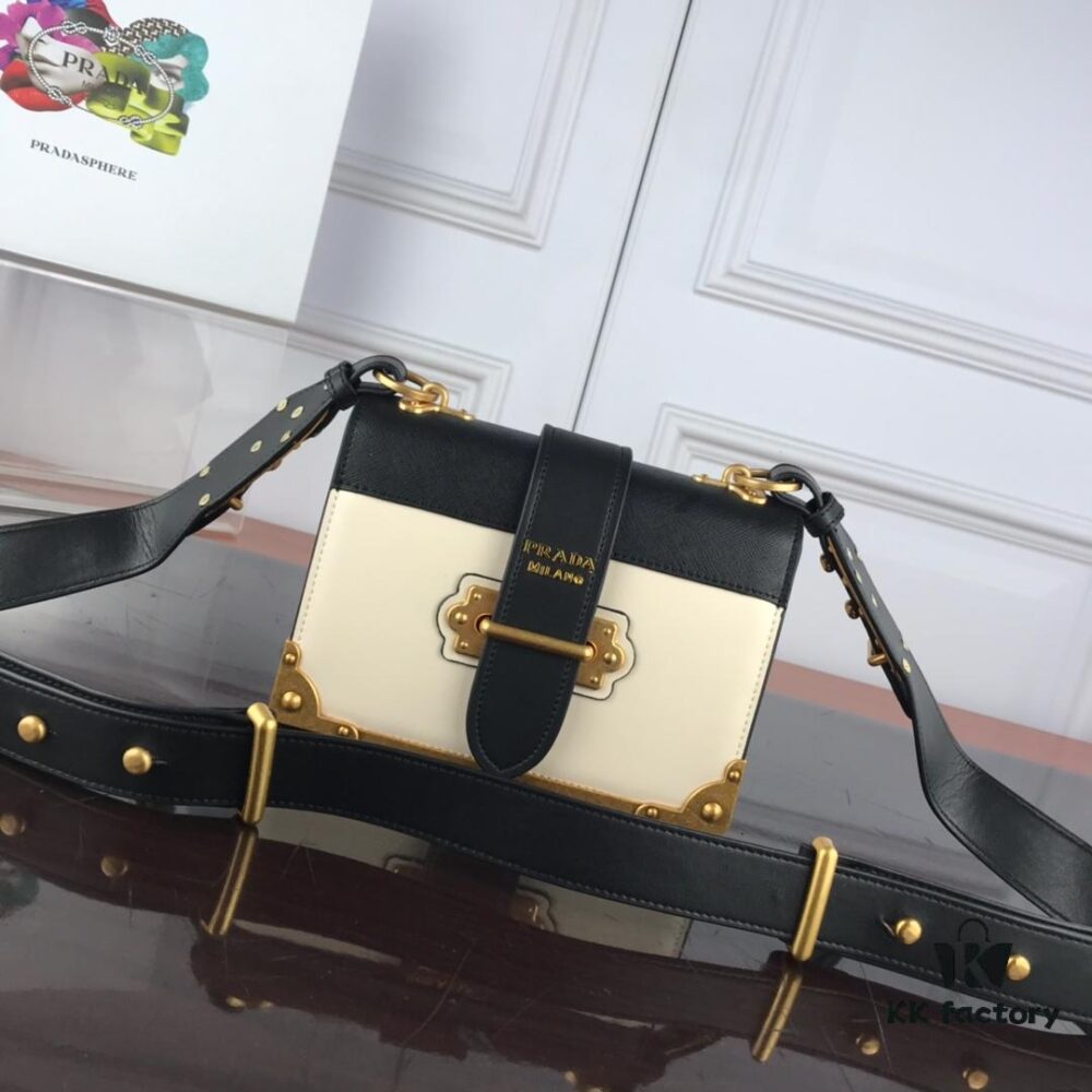 6930bd1f6e68136f4d9aeb83 Authentic Top Quality PRADA Handbag 1BD045 20*14*8CM, Premium Calfskin with Vintage Hardware