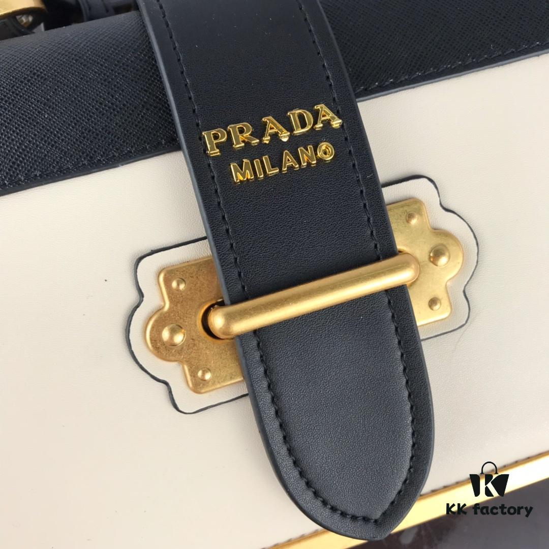 Authentic Top Quality PRADA Handbag 1BD045 20*14*8CM, Premium Calfskin with Vintage Hardware
