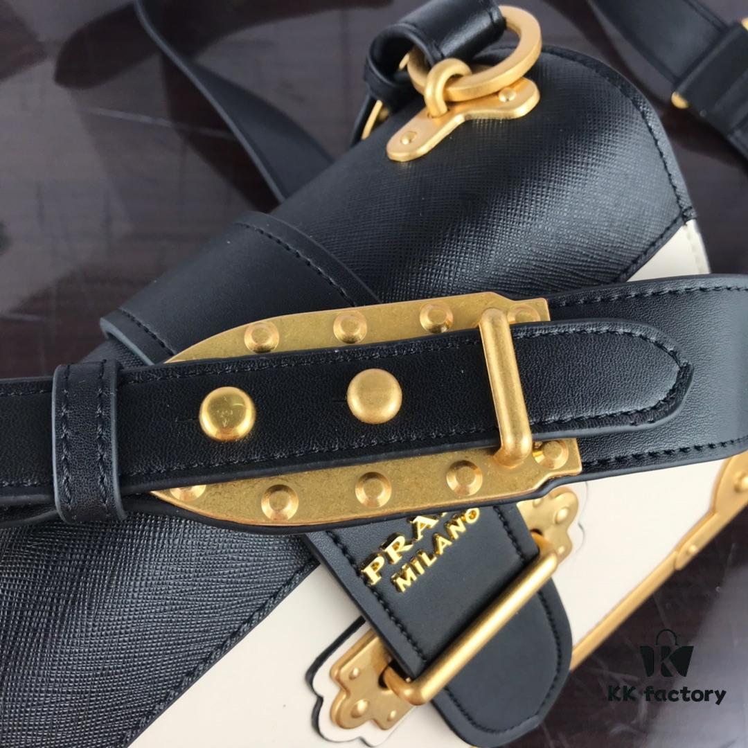 Authentic Top Quality PRADA Handbag 1BD045 20*14*8CM, Premium Calfskin with Vintage Hardware