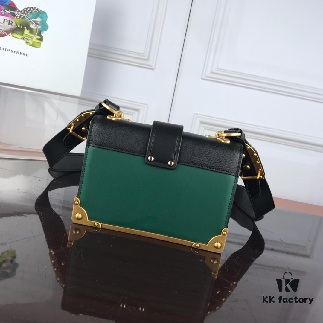 Authentic Top-Quality PRADA Women's Handbag 1BD045 20*14*8CM, Upgraded Hardware, Belgian Calfskin Leather