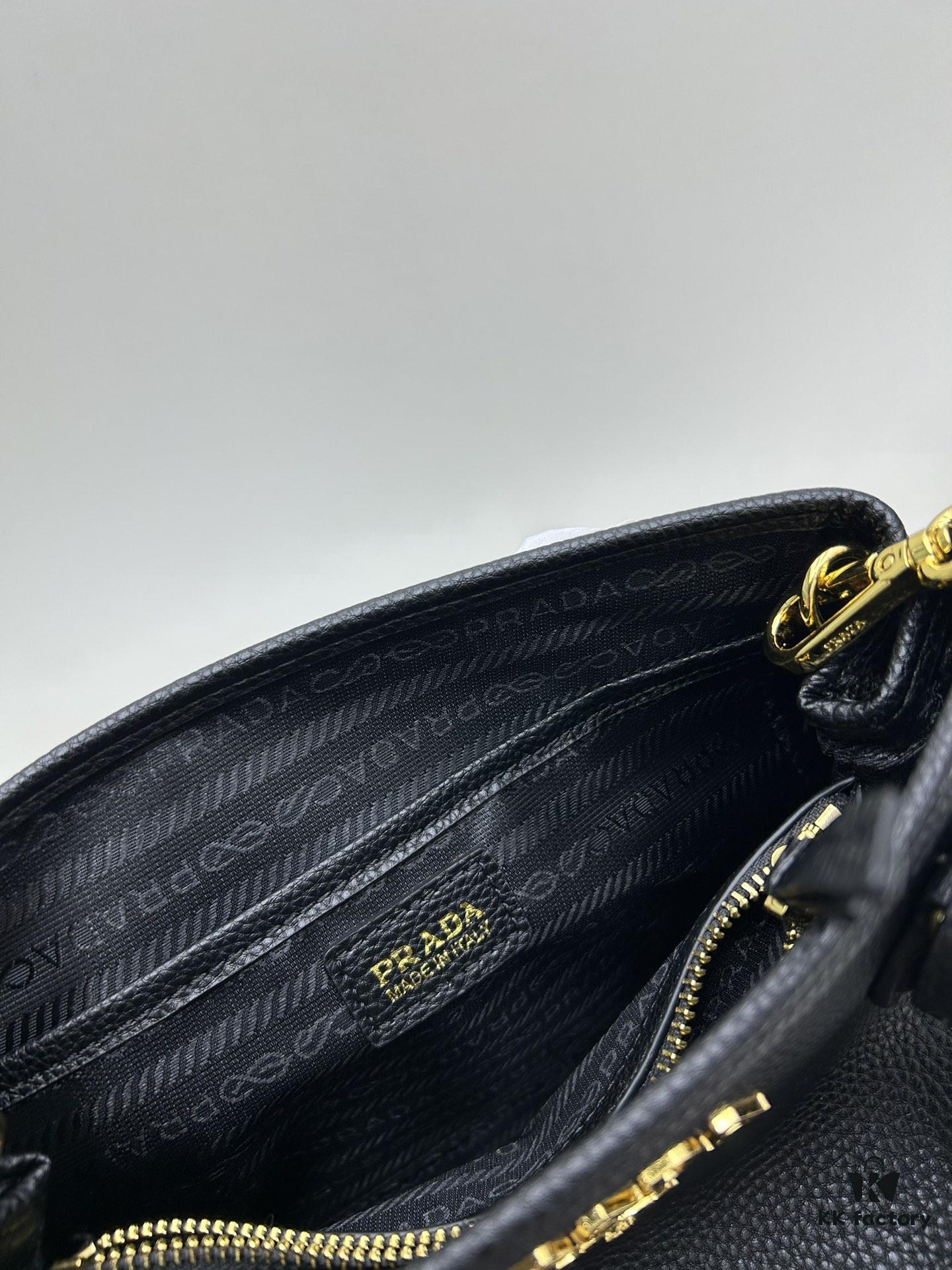 6930bd3a6e68136f4d9aebae PRADA Vintage Style Large Top Handle Bag - High-Quality Calf Leather, Removable Adjustable Strap, Multiple Carrying Ways