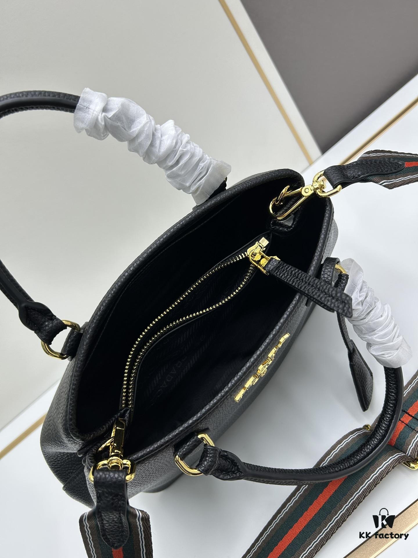 6930bd3b6e68136f4d9aebb0 PRADA Vintage Style Large Top Handle Bag - High-Quality Calf Leather, Removable Adjustable Strap, Multiple Carrying Ways