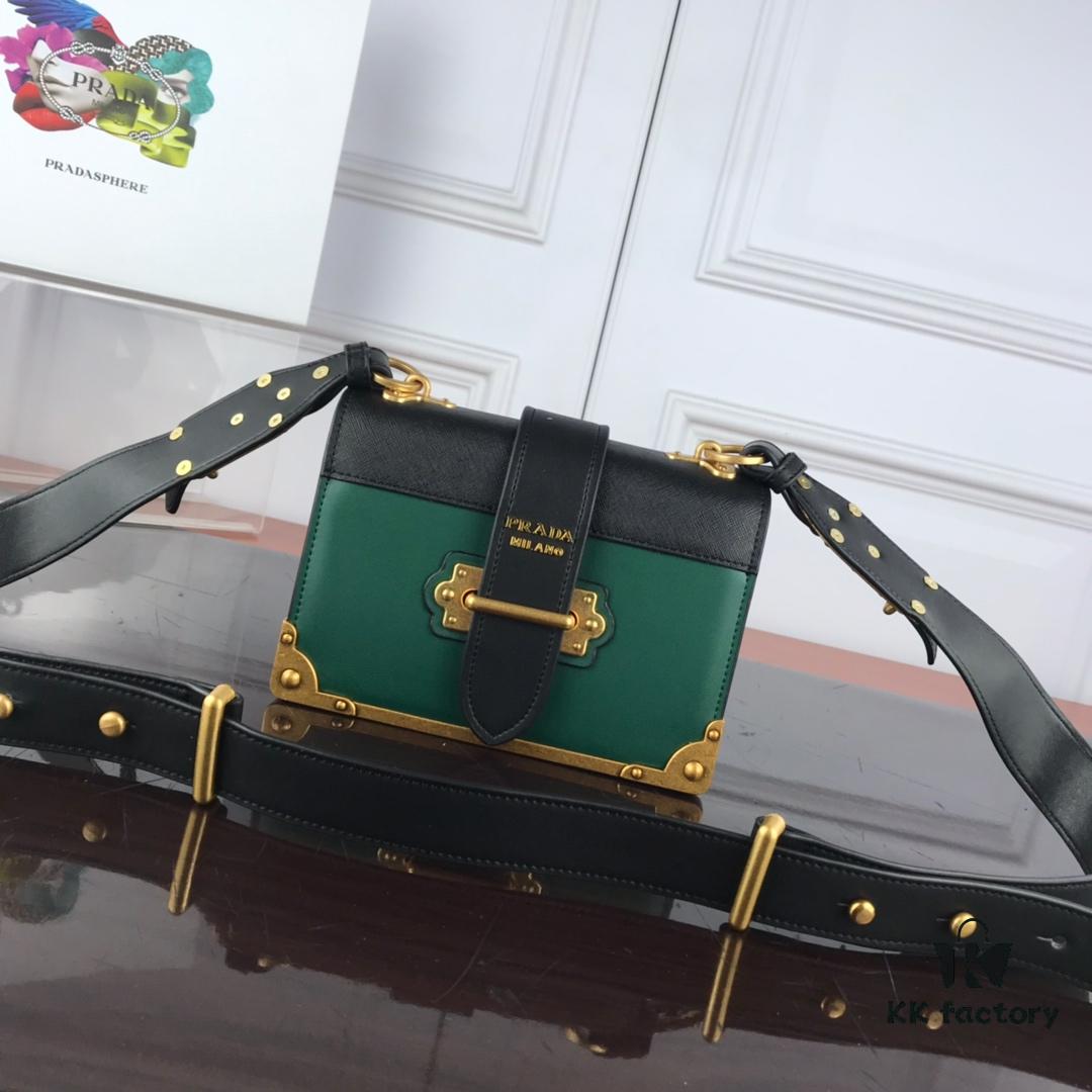 Authentic Top-Quality PRADA Women's Handbag 1BD045 20*14*8CM, Upgraded Hardware, Belgian Calfskin Leather