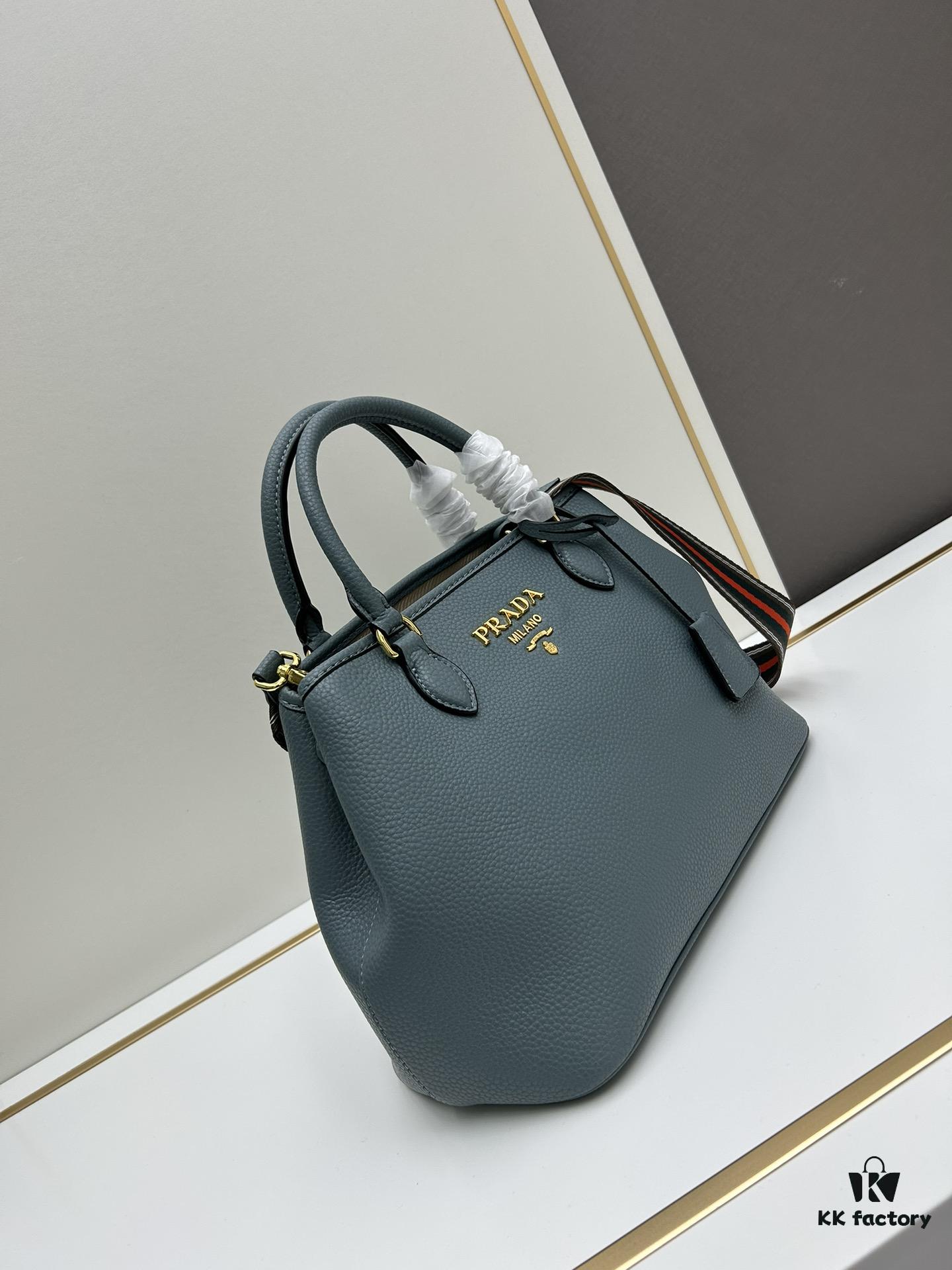 6930bd4c6e68136f4d9aebc8 PRADA Classic Retro Handbag - Large Size, High-Quality Full-Grain Coarse Crispy Calfskin, Removable and Adjustable Strap, Multi-Way Carry (Handheld/Shoulder/Crossbody)