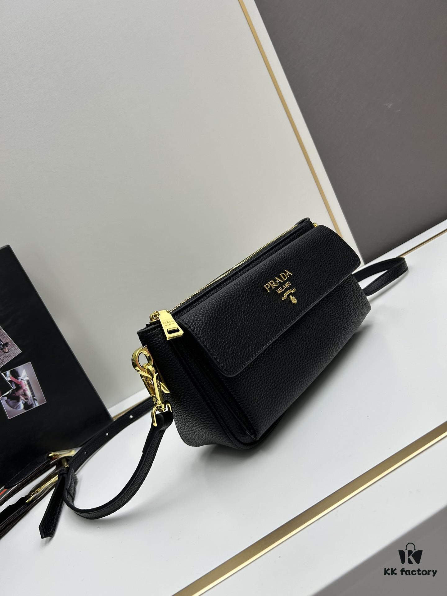 6930bd5a6e68136f4d9aebdd PRADA Flip Zip Champion Edition with Dual Shoulder Straps (Striped Wide Fabric Strap & Extended Leather Shoulder Pad)