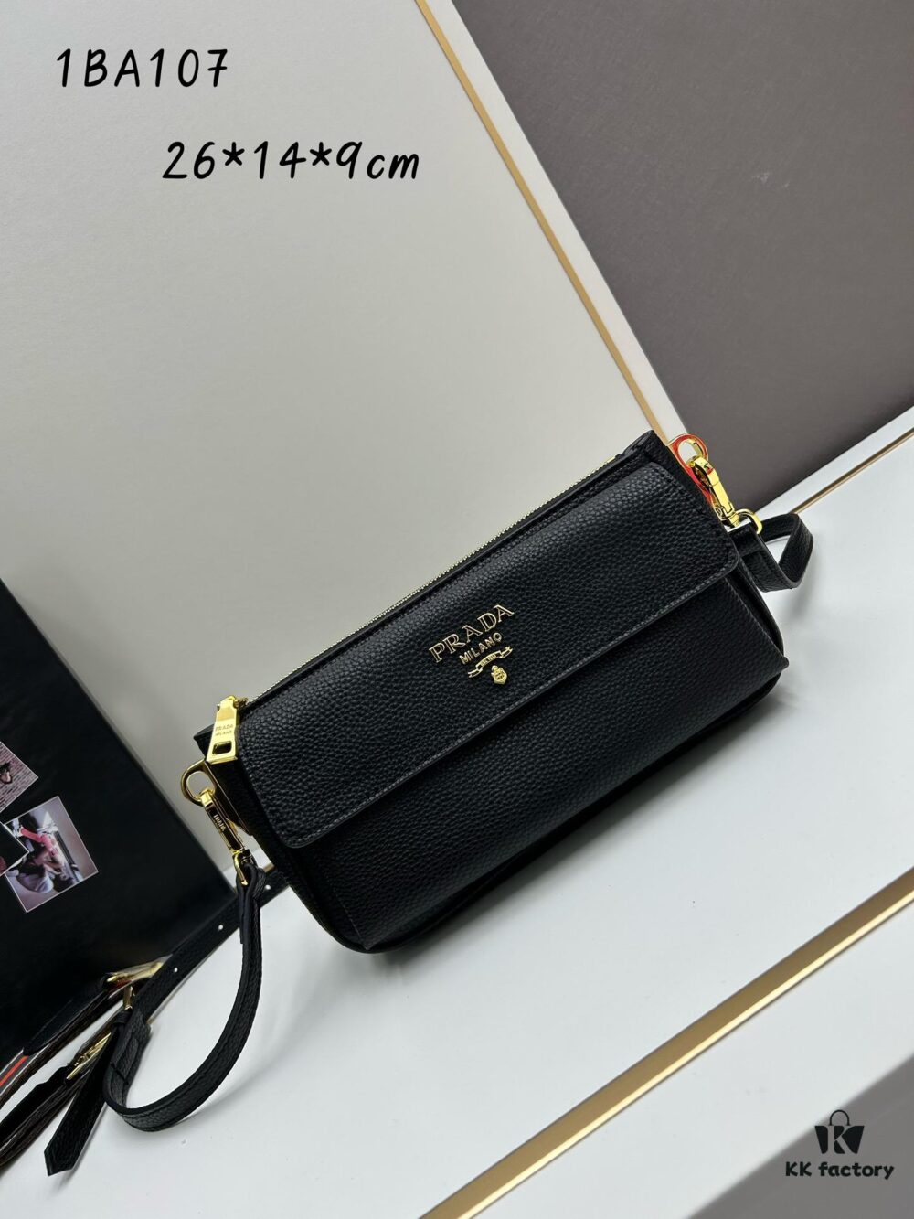 6930bd5a6e68136f4d9aebe0 PRADA Flip Zip Champion Edition with Dual Shoulder Straps (Striped Wide Fabric Strap & Extended Leather Shoulder Pad)