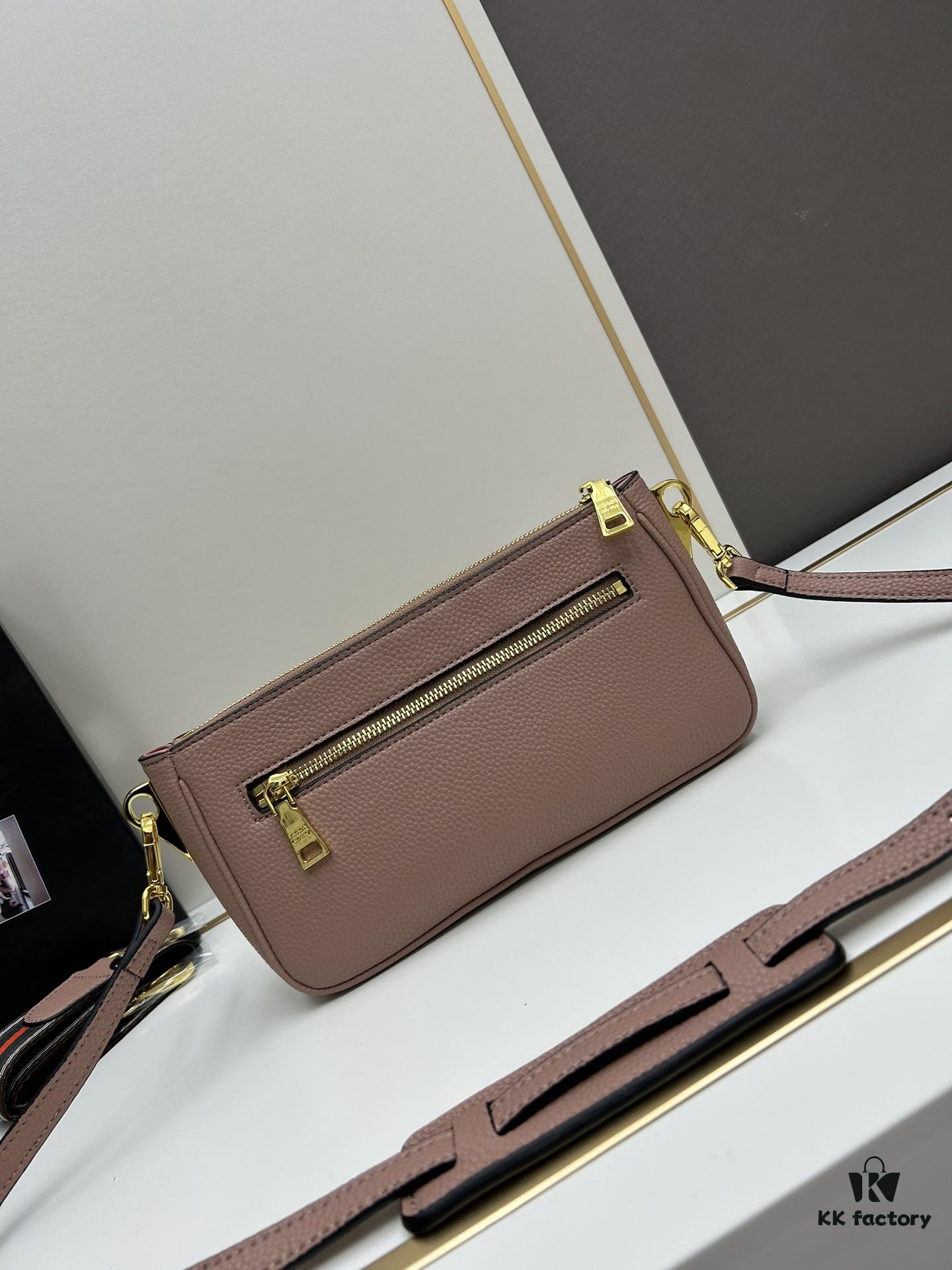 6930bd5f6e68136f4d9aebe7 PRADA Flip Zip Champion Edition with Dual Shoulder Straps (Striped Wide Fabric Strap & Extended Leather Shoulder Pad)