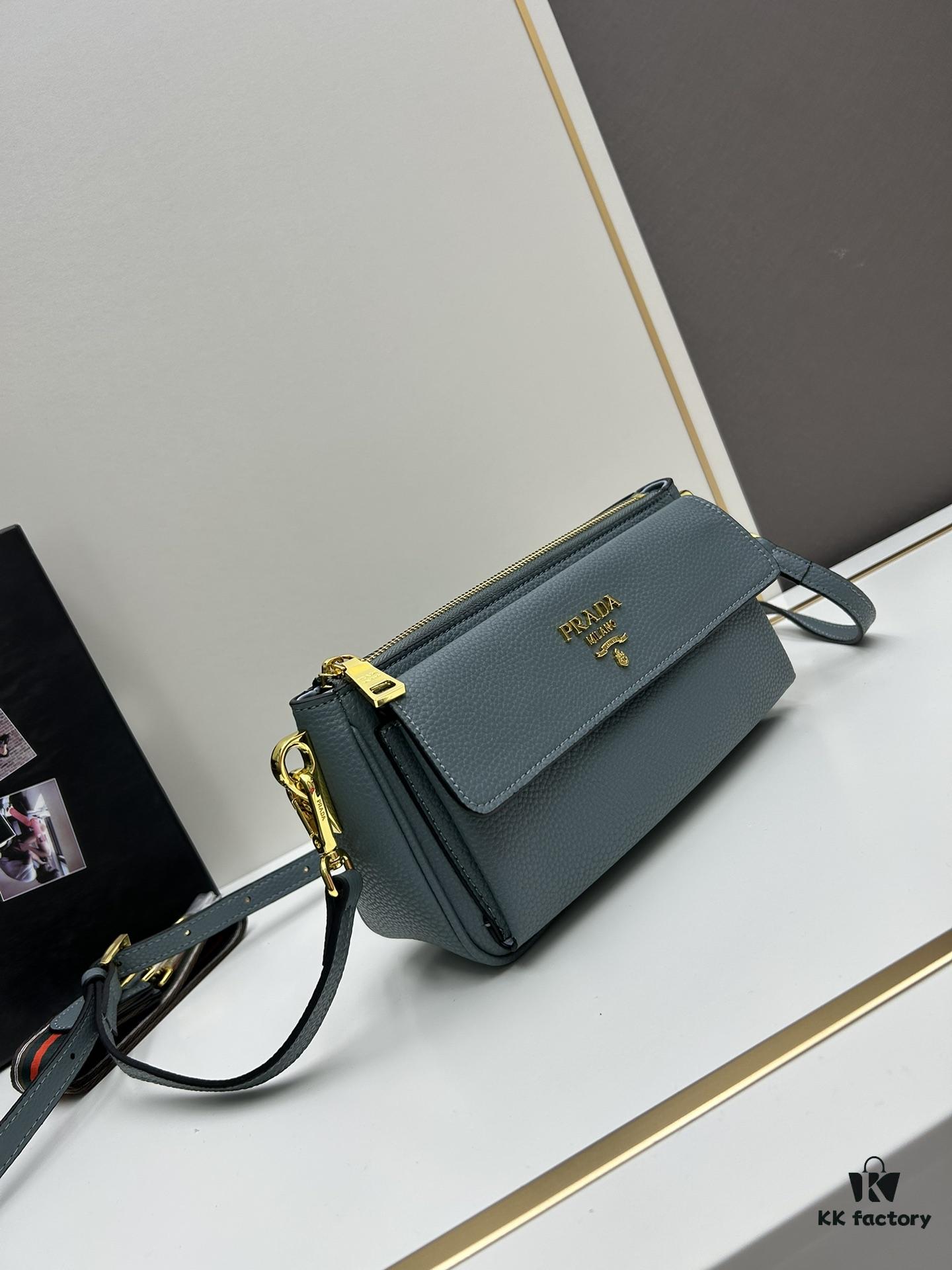 6930bd636e68136f4d9aebee PRADA Flip Zip Champion Edition with Dual Shoulder Straps (Striped Wide Fabric Strap & Extended Leather Shoulder Pad)