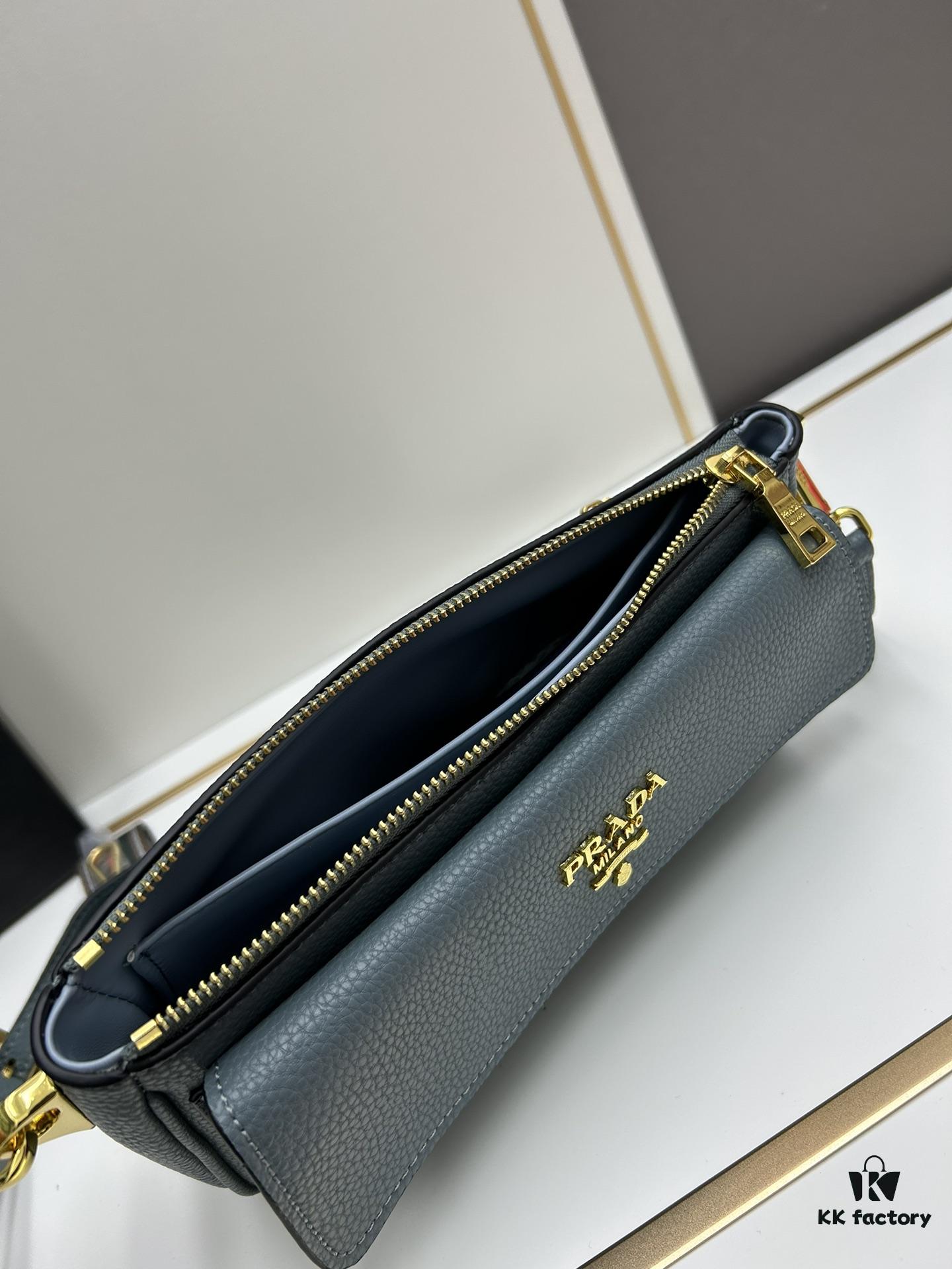 6930bd666e68136f4d9aebf2 PRADA Flip Zip Champion Edition with Dual Shoulder Straps (Striped Wide Fabric Strap & Extended Leather Shoulder Pad)