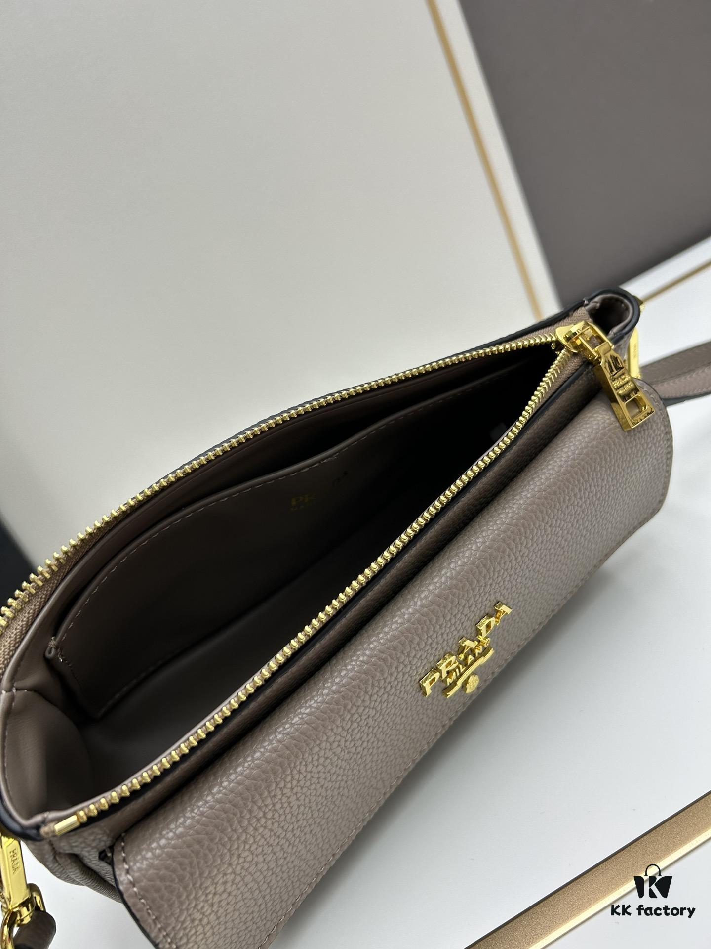 6930bd6b6e68136f4d9aebf9 PRADA Flip Zip Champion Edition with Dual Shoulder Straps (Striped Wide Fabric Strap & Extended Leather Shoulder Pad)