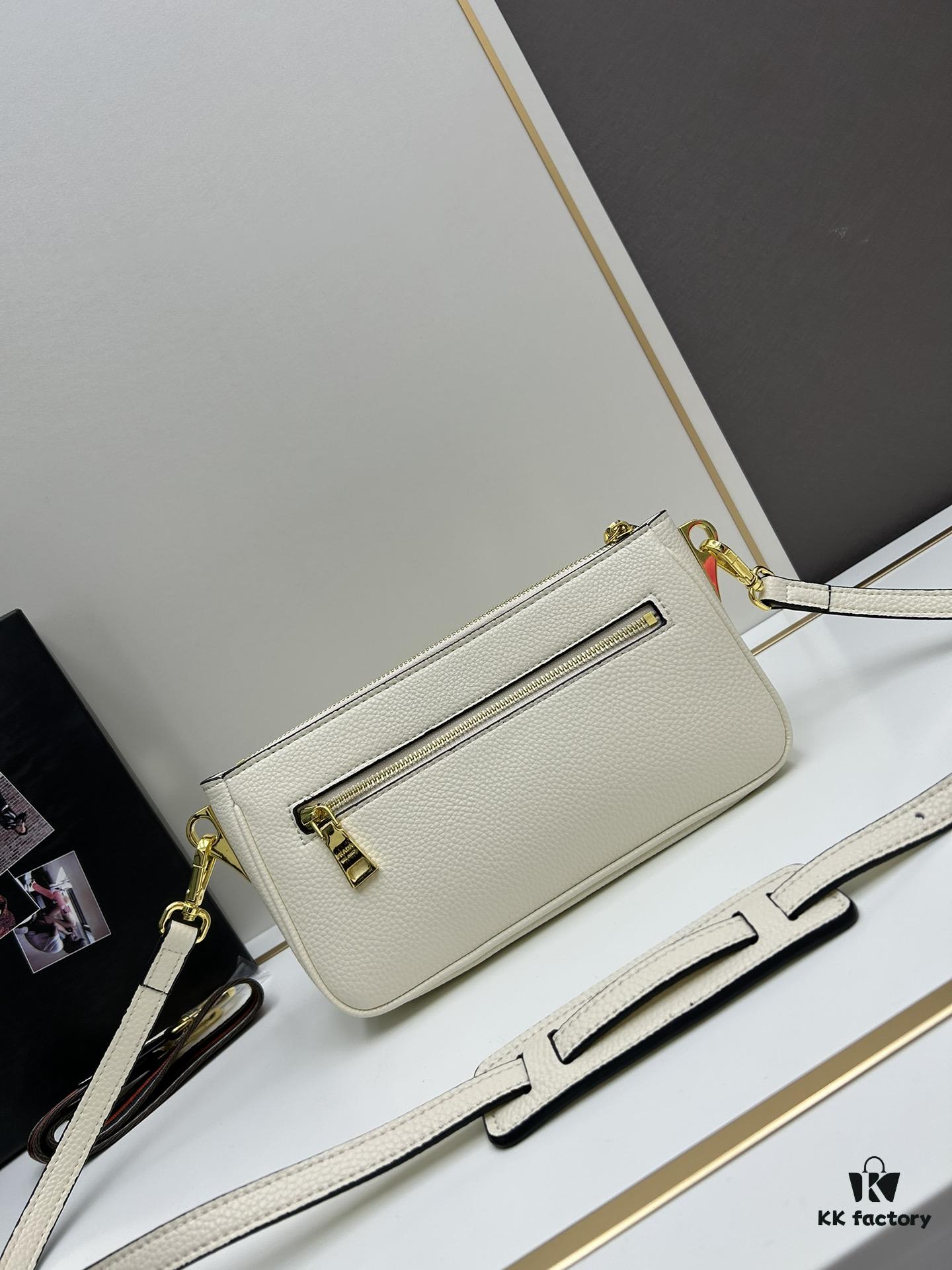 6930bd6d6e68136f4d9aebfe PRADA Flip Zip Champion Edition with Dual Shoulder Straps (Striped Wide Fabric Strap & Extended Leather Strap)