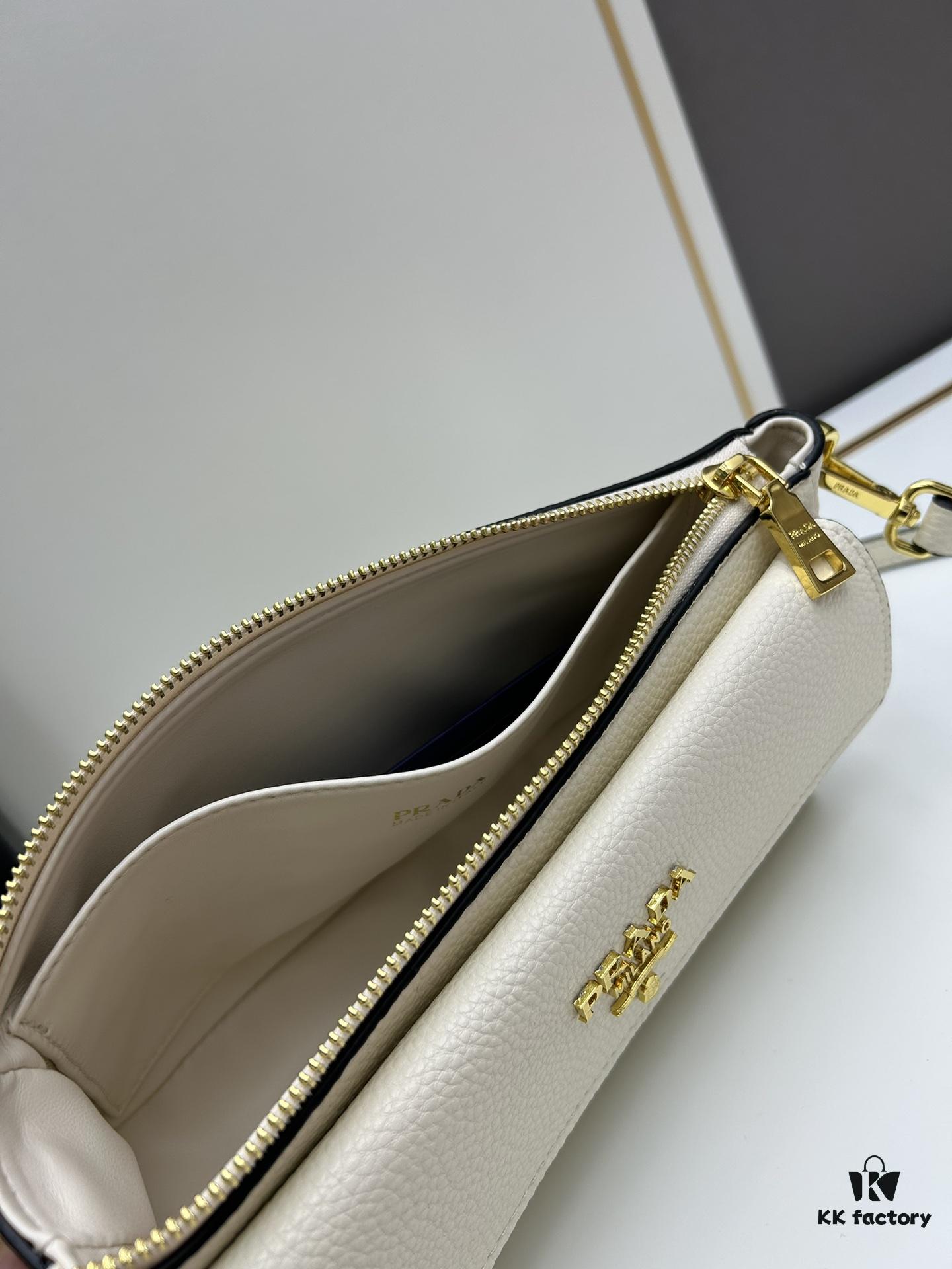 6930bd706e68136f4d9aec02 PRADA Flip Zip Champion Edition with Dual Shoulder Straps (Striped Wide Fabric Strap & Extended Leather Strap)