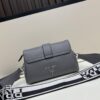 Exclusive Launch - High-Quality Prada-Style Flip Top Bag, Bestselling 2025 Fashion Crossbody with Dual Straps, Genuine Deer-Grain Calfskin