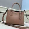 Upgraded Large Size 🌹 PRADA DoubleBag Tote Bag, New Arrival (Large Version), Fine Cracked Calfskin Leather