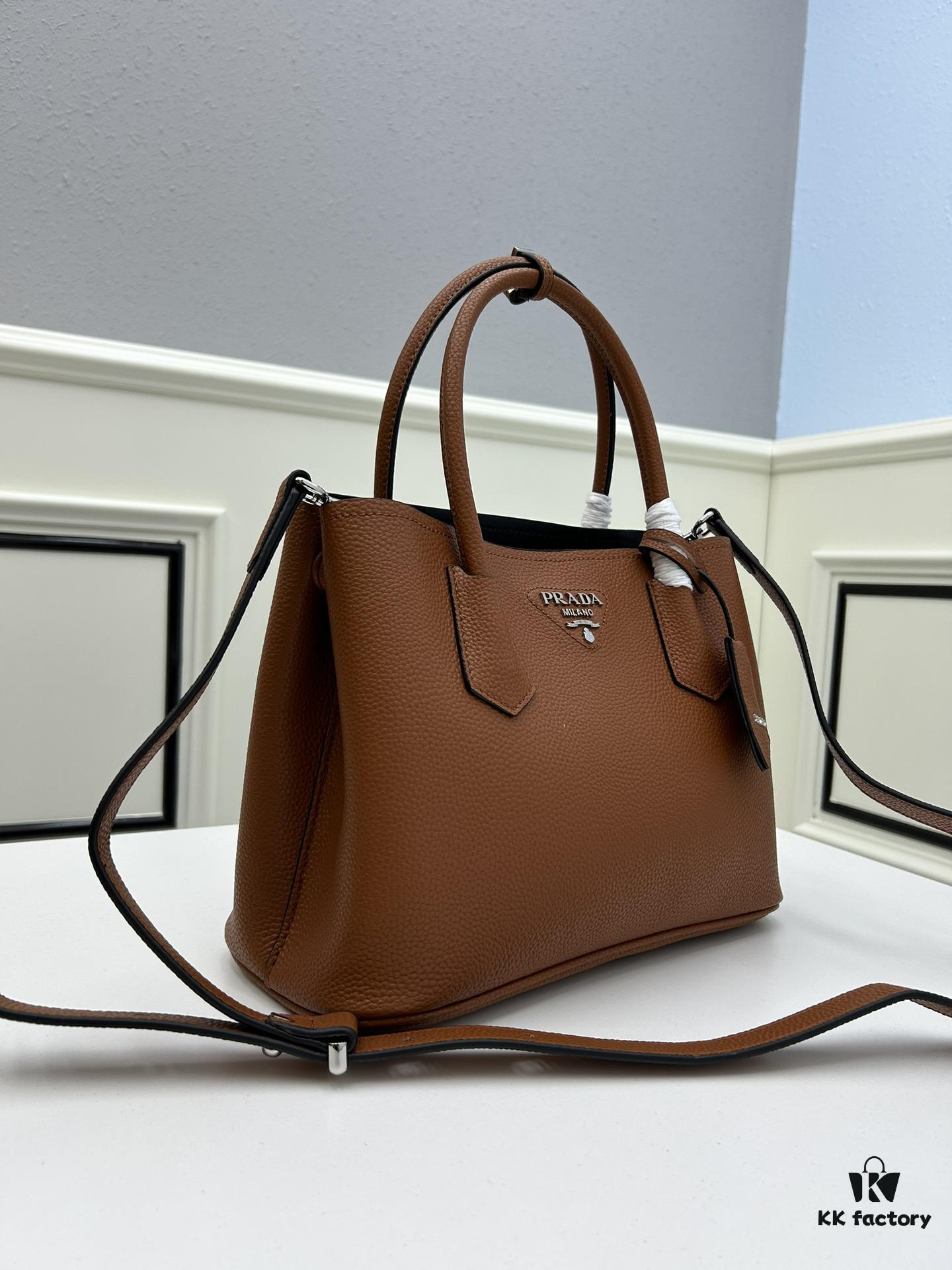 6930bdf86e68136f4d9aecd4 Upgraded Large Size 🌹 Prada PRADA New Arrival (Large Version) Fine Peccary Grain Leather DoubleBag Tote