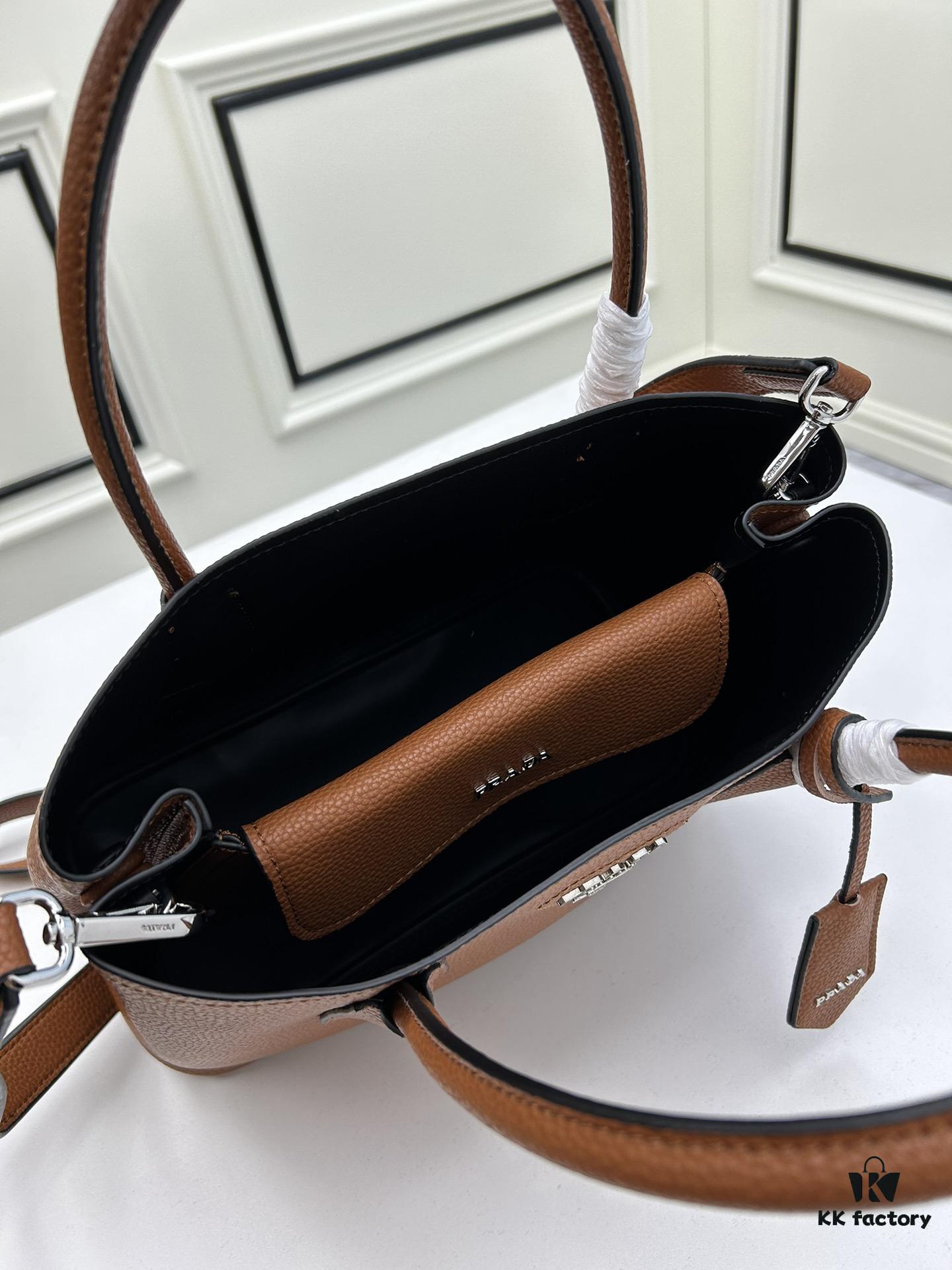 6930bdfb6e68136f4d9aecdb Upgraded Large Size 🌹 Prada PRADA New Arrival (Large Version) Fine Peccary Grain Leather DoubleBag Tote