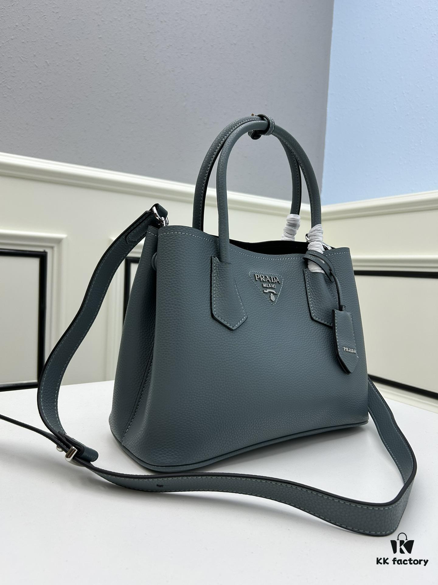 6930bdfd6e68136f4d9aecde Upgraded Large Size 🌹 PRADA Double Bag Series Shopping Tote, New Arrival (Large Version), Fine Imported Crisply Textured Calfskin Leather