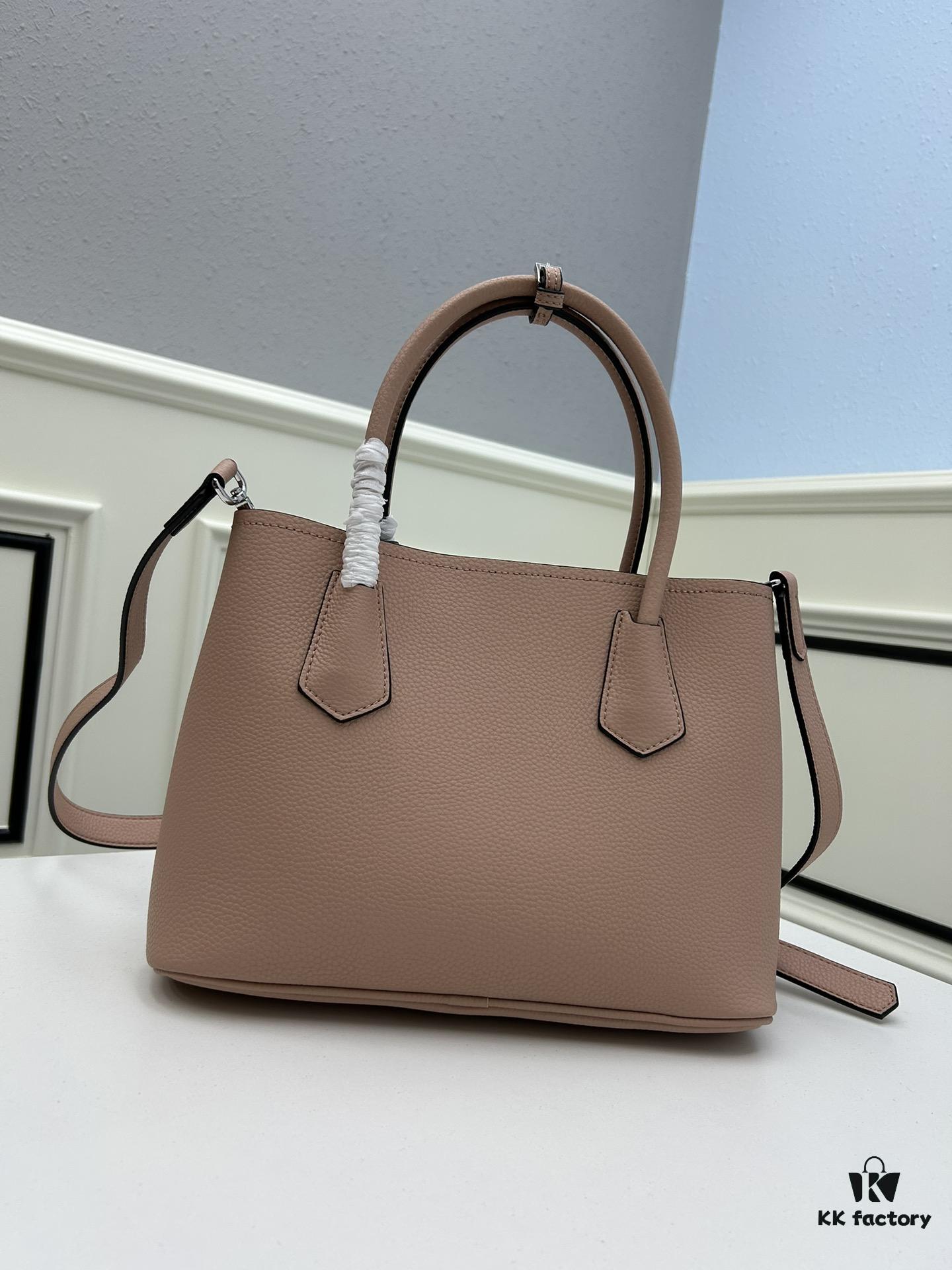 6930be026e68136f4d9aece6 Upgraded Large Size 🌹 Prada PRADA New Arrival (Large Version) Fine Crinkled Leather DoubleBag Tote