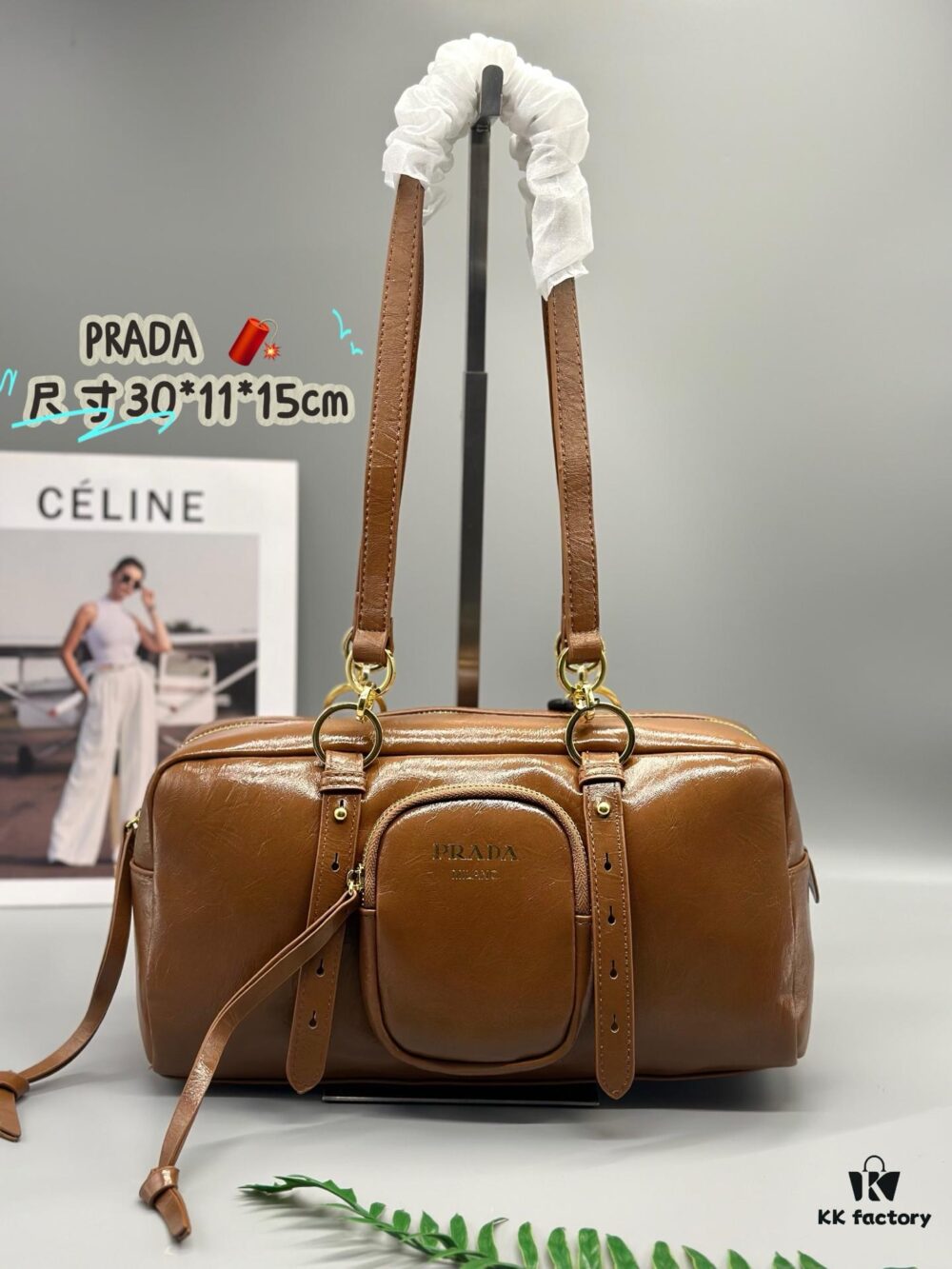 6930be386e68136f4d9aed3e Prada New Dangle Handbag in Oil-Waxed Leather, Tote and Shoulder Bag