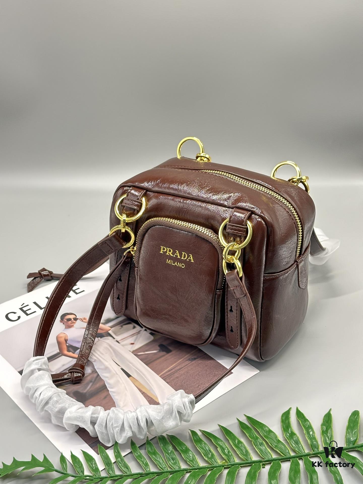 6930be416e68136f4d9aed4a Prada Soft Lux Cube Handbag - New Arrival