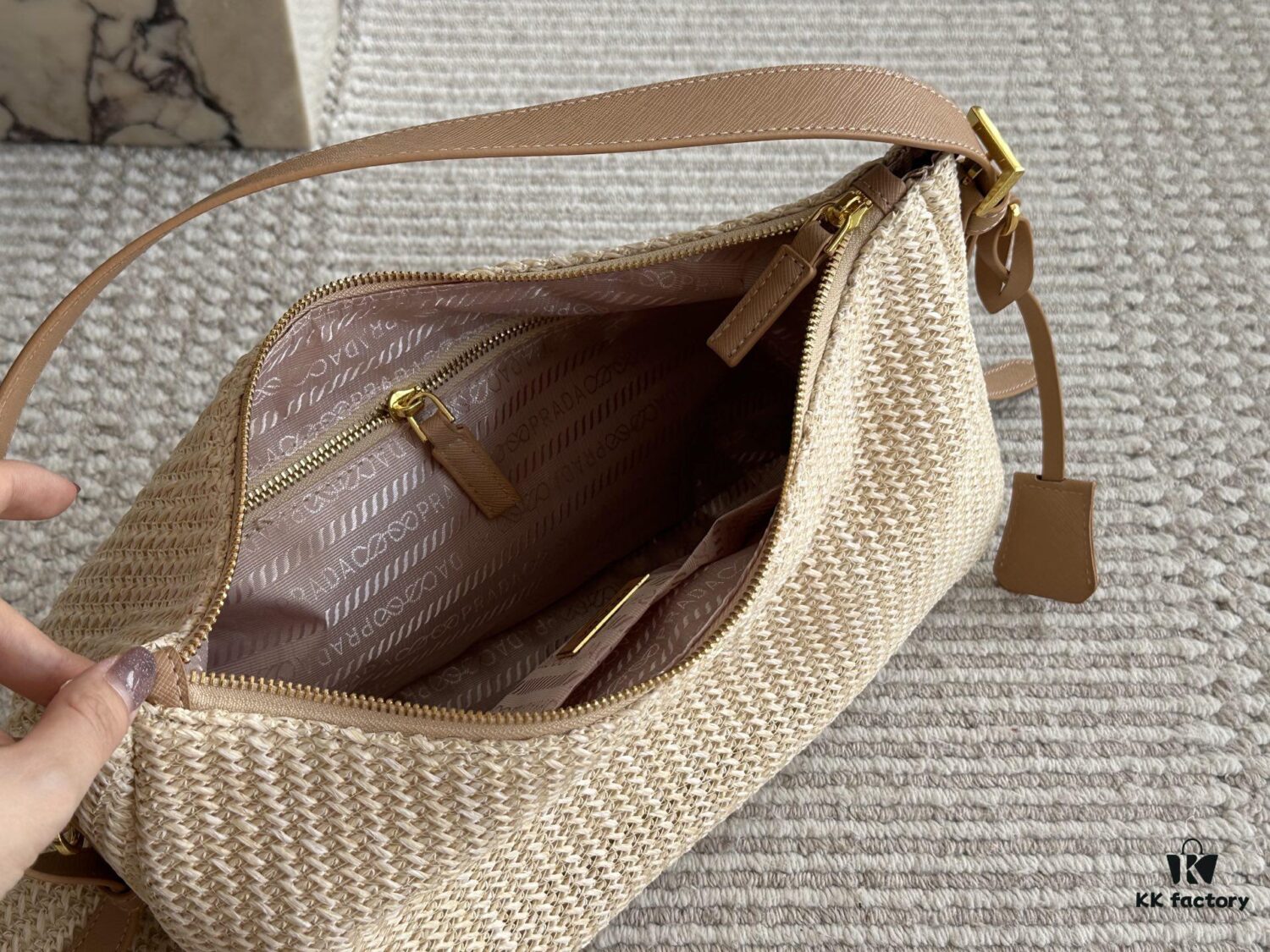 6930be4b6e68136f4d9aed57 Prada Woven Shopping Tote – A Summer Essential for Every Fashion-Loving Girl