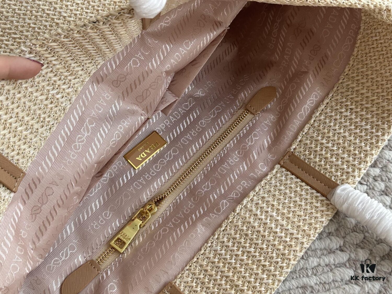 Prada Straw Shopping Bag