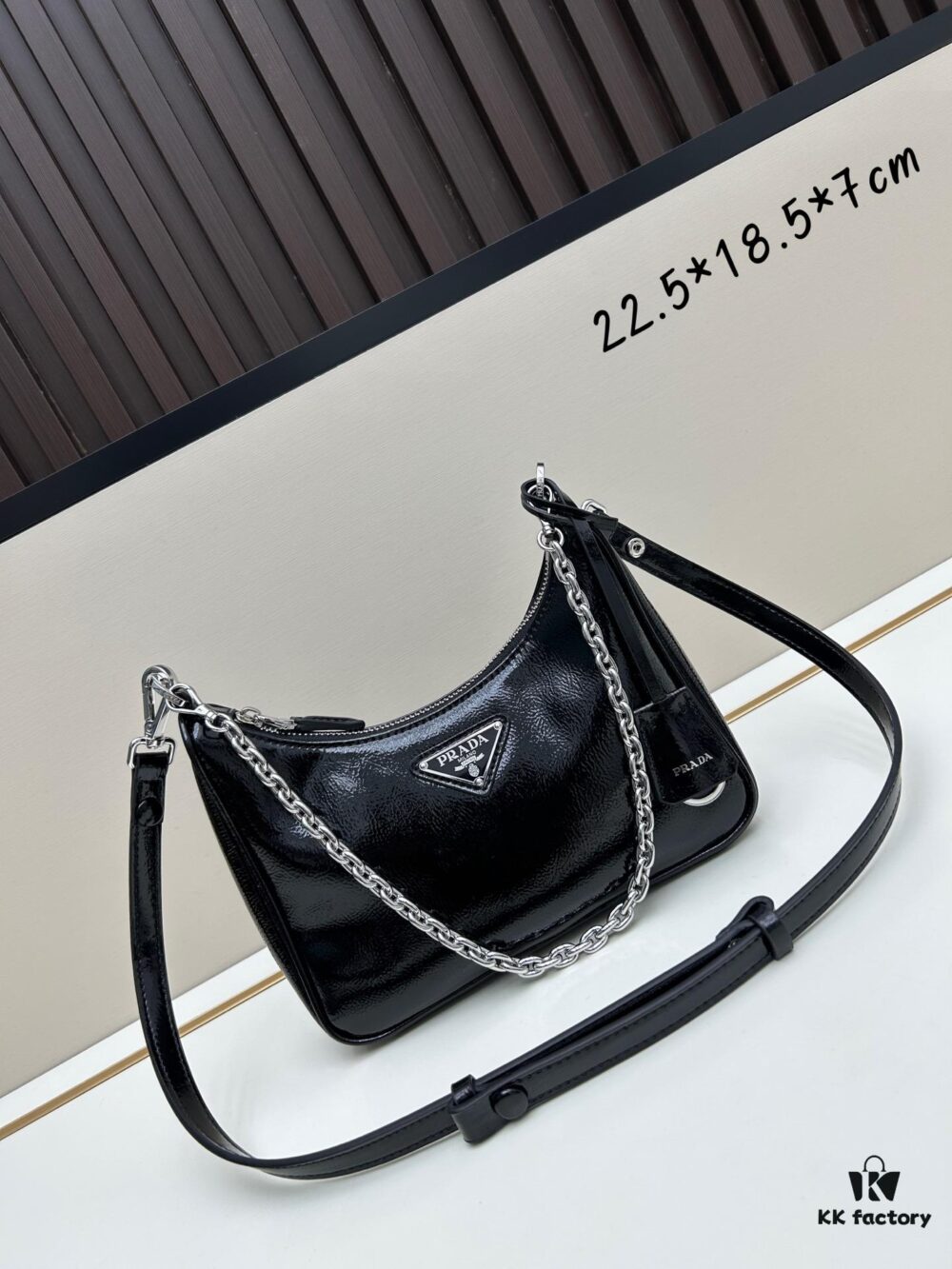 6930be576e68136f4d9aed68 PRADA Re-Edition NaplaK Women's Shoulder or Crossbody Bag in Enamel-Finished Calfskin with Box 🎁