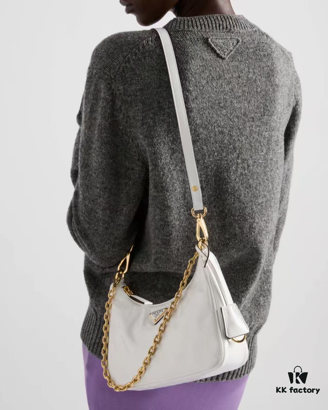 6930be5e6e68136f4d9aed72 PRADA Re-Edition NaplaK Women's Shoulder or Crossbody Bag in Enamel-Finished Calfskin with Box 🎁