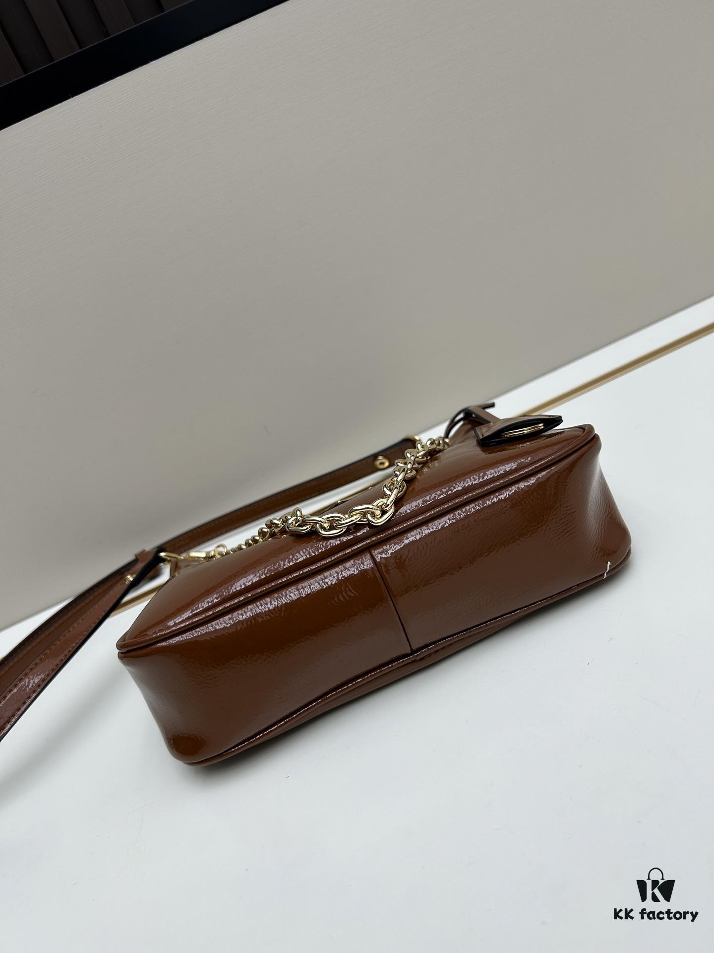 6930be6b6e68136f4d9aed86 PRADA Re-Edition NaplaK Women's Shoulder or Crossbody Bag in Enamel Leather with Box 🎁