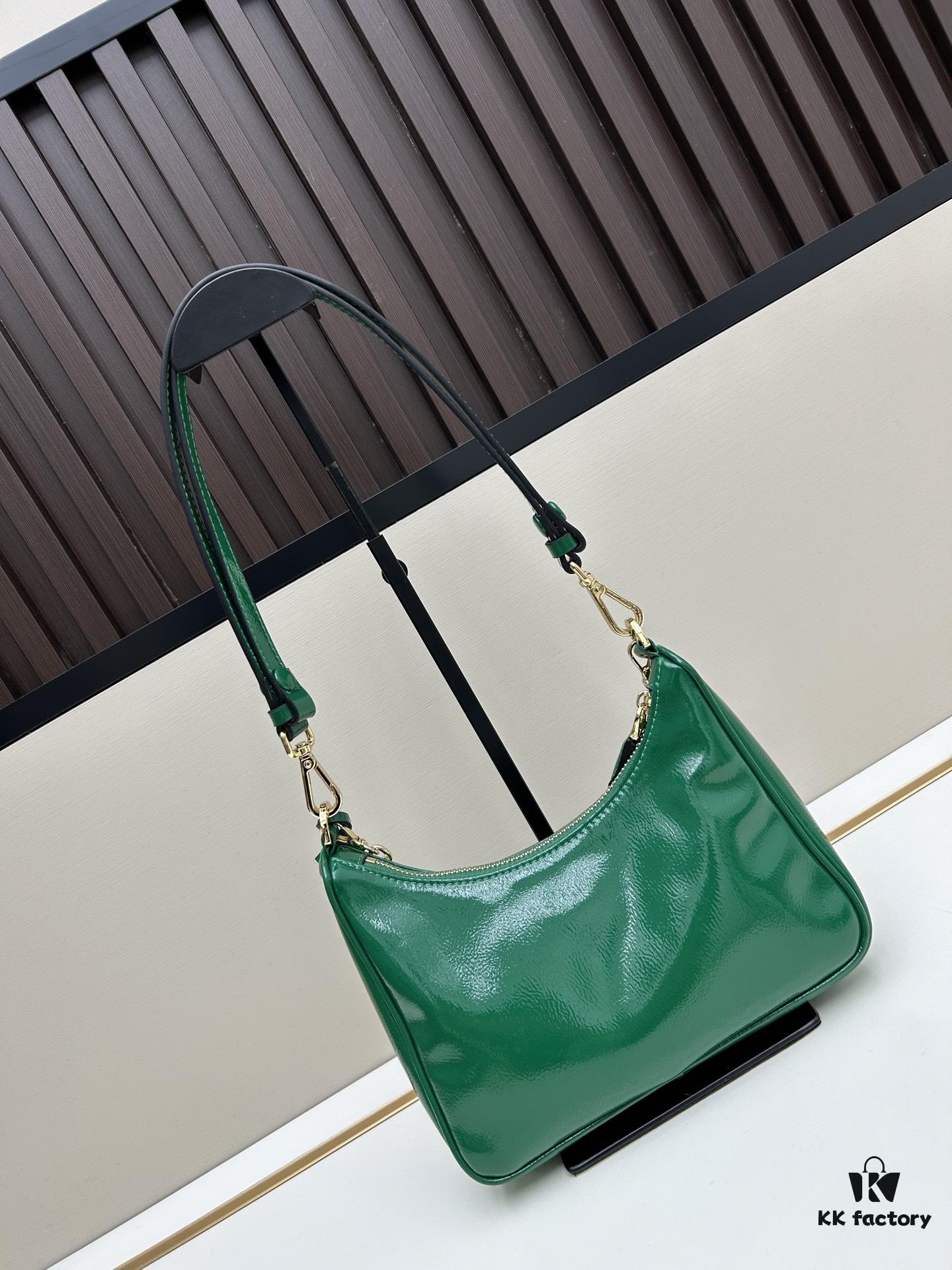 6930be726e68136f4d9aed8f PRADA Re-Edition NaplaK Women's Shoulder or Crossbody Bag in Enamel-Finished Calfskin with Box 🎁