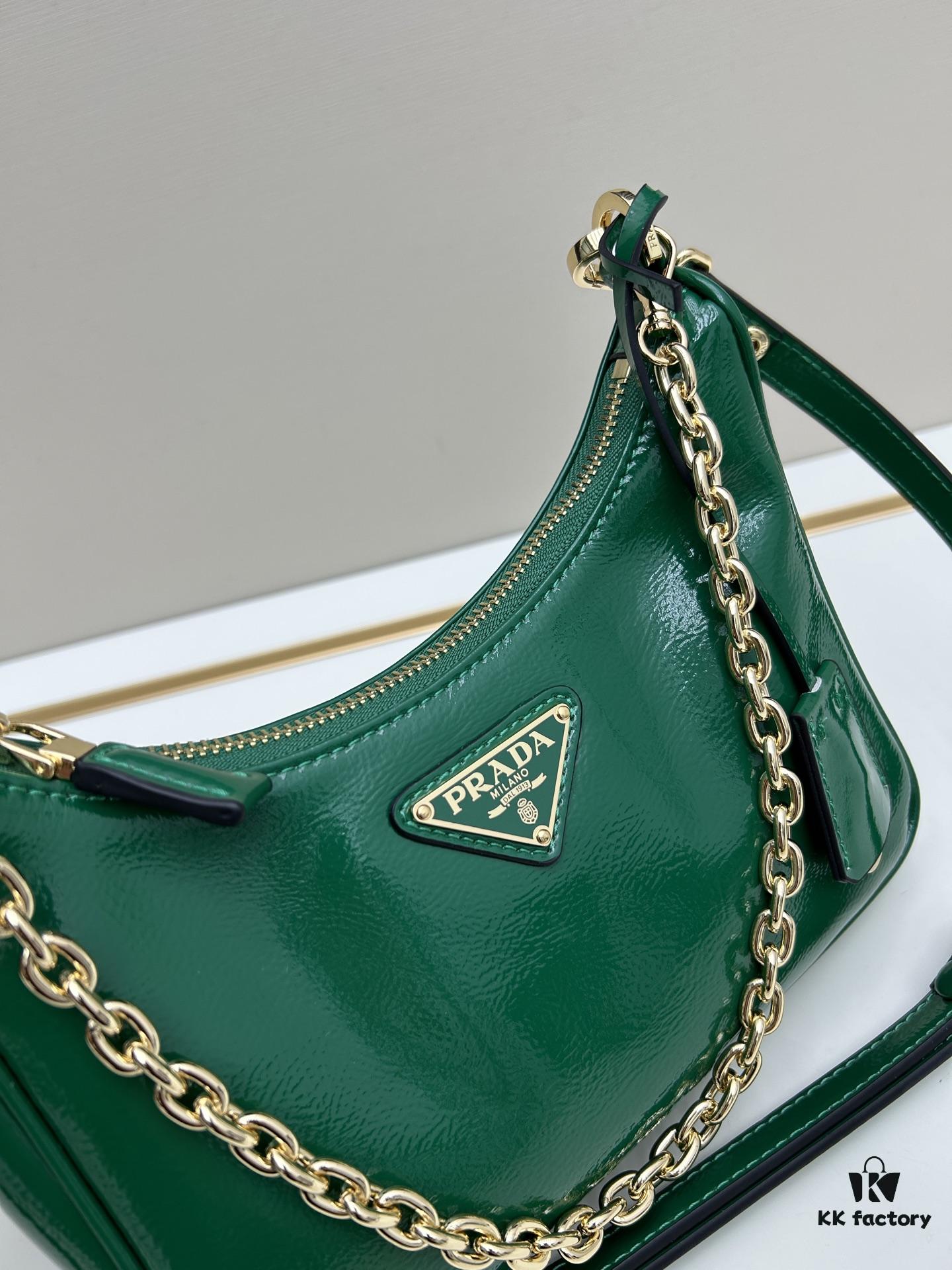 6930be726e68136f4d9aed92 PRADA Re-Edition NaplaK Women's Shoulder or Crossbody Bag in Enamel-Finished Calfskin with Box 🎁