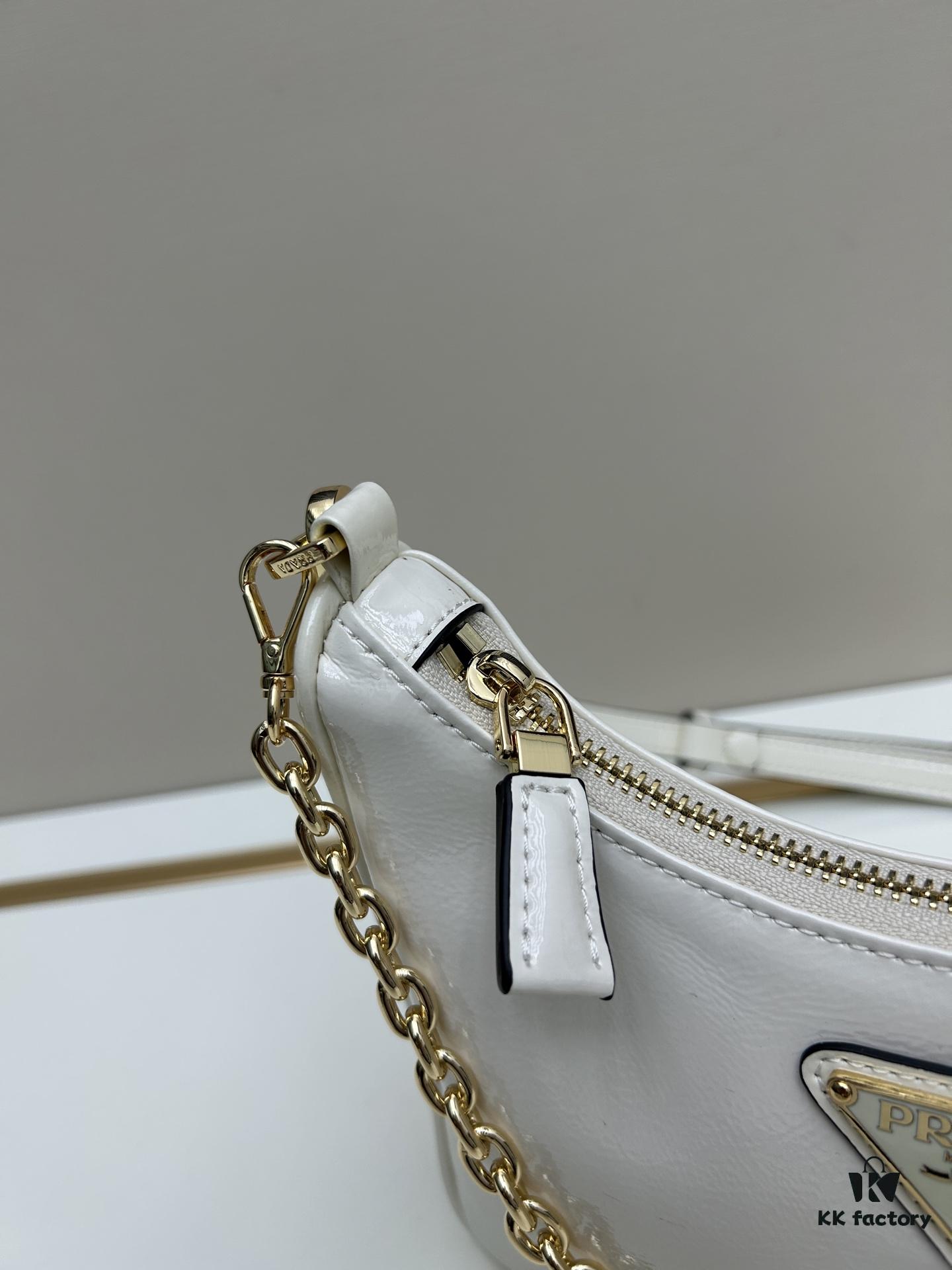 6930be776e68136f4d9aed9a PRADA Re-Edition NaplaK Women's Shoulder or Crossbody Bag in Enamel-Finished Calfskin with Box 🎁