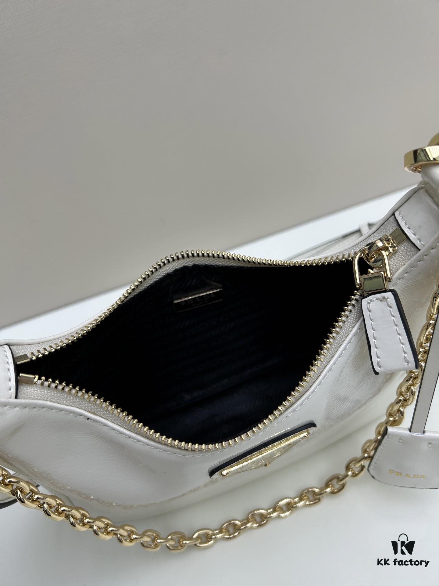 6930be786e68136f4d9aed9b PRADA Re-Edition NaplaK Women's Shoulder or Crossbody Bag in Enamel-Finished Calfskin with Box 🎁