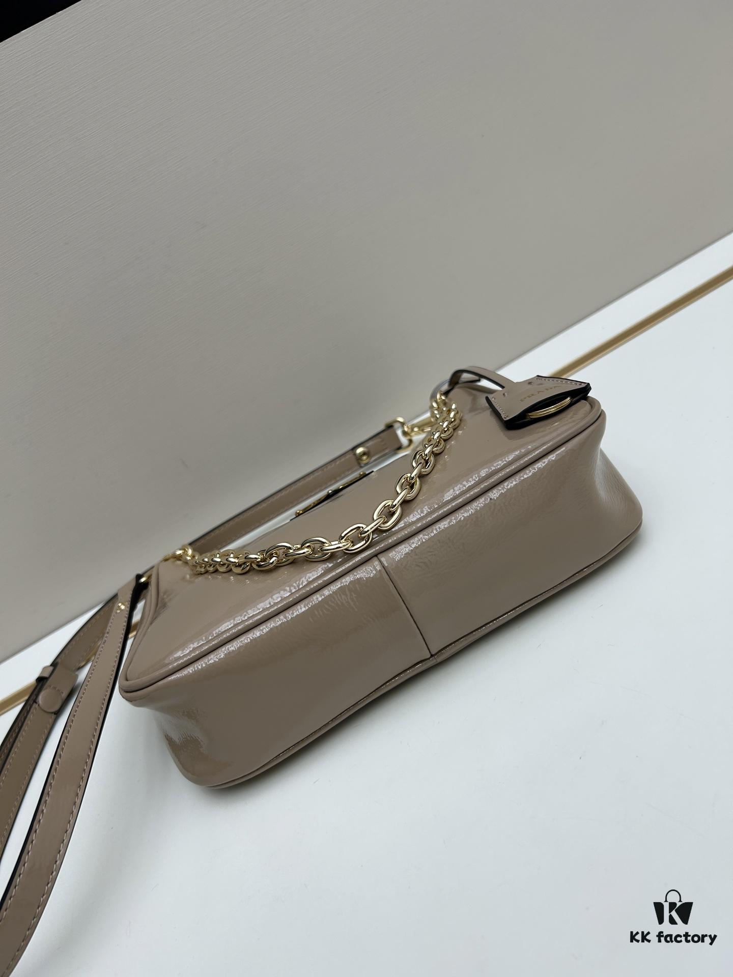6930be796e68136f4d9aed9e PRADA Re-Edition NaplaK Women's Shoulder or Crossbody Bag in Enamel-Finished Calfskin with Box 🎁