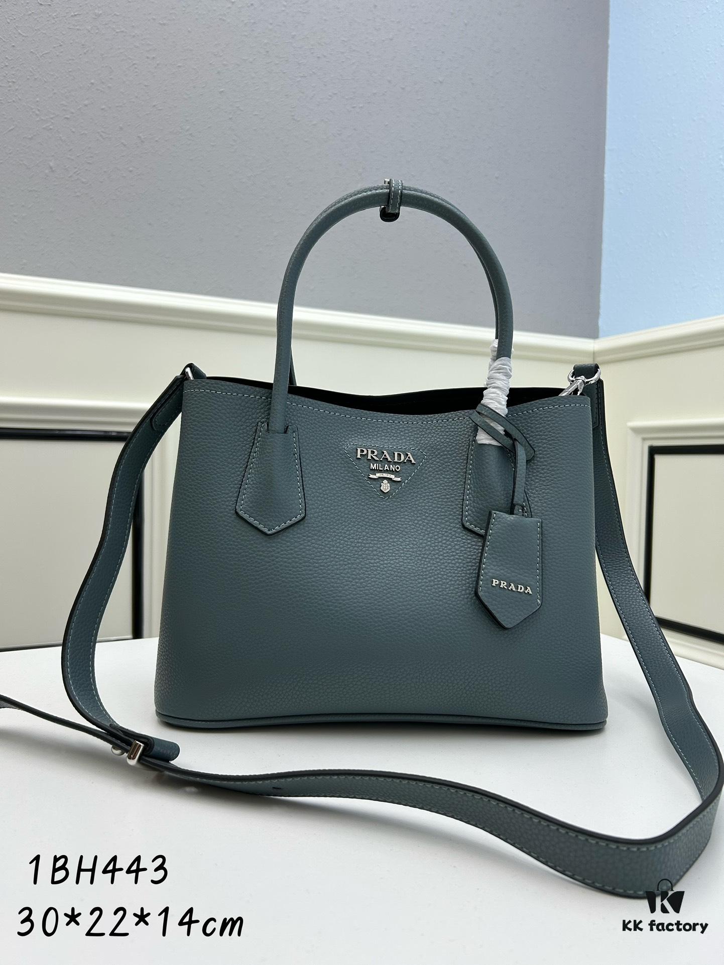 6930be7e6e68136f4d9aeda5 Upgraded Large Size 🌹 Prada PRADA New Arrival (Large Version) Fine Litchi Grain Calfskin Handbag 2023 DoubleBag Collection