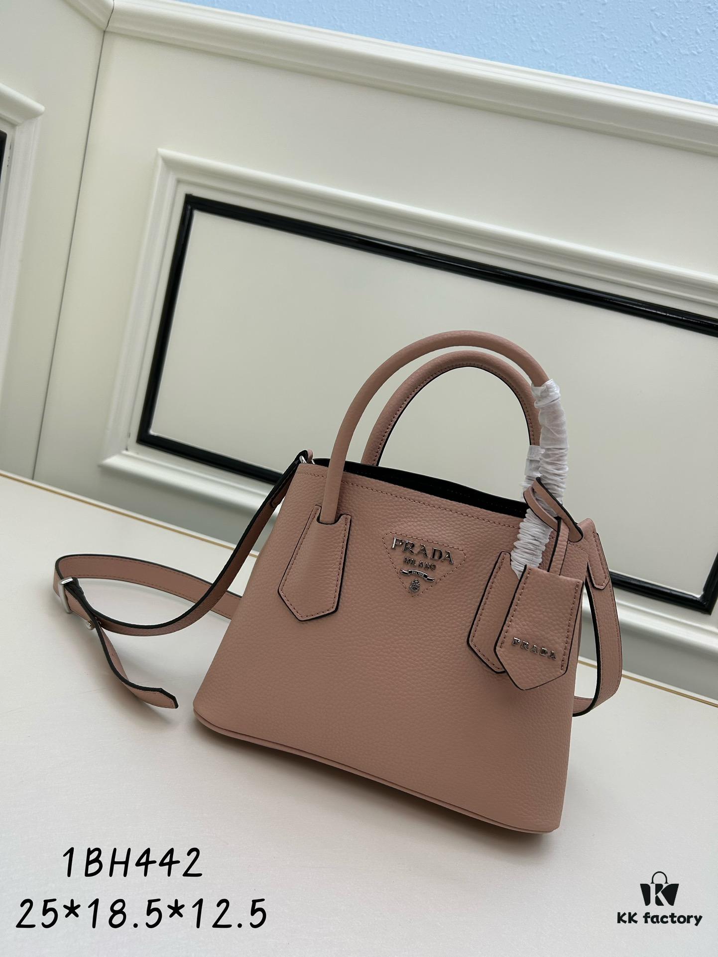 6930be836e68136f4d9aedaf PRADA New Arrival (Mini Size) - Double Bag Mini Shopping Tote in Fine Crispy Calf Leather