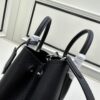 PRADA New Arrival Mini Double Bag - Smooth Crispy Calf Leather, Imported Textured Calfskin, Elegant and Minimalist Design with Iconic White Triangle Logo