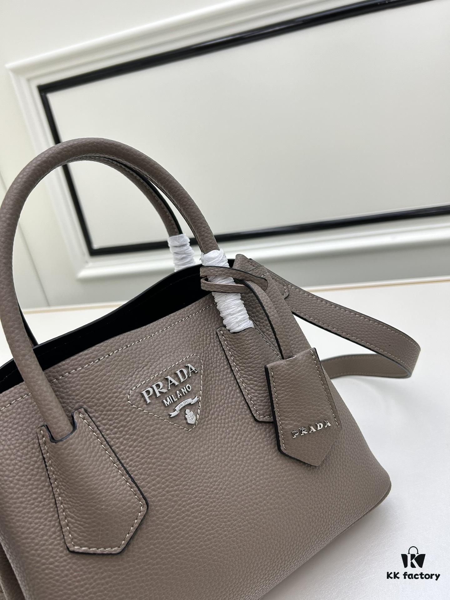 6930be9e6e68136f4d9aedd3 Prada New Arrival (Mini Size) Double Bag Mini Shopping Tote Fine Quilted Calfskin Leather 1BH442