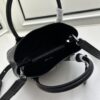PRADA New Arrival Mini Double Bag - Smooth Crispy Calf Leather, Imported Textured Calfskin, Elegant and Minimalist Design with Iconic White Triangle Logo
