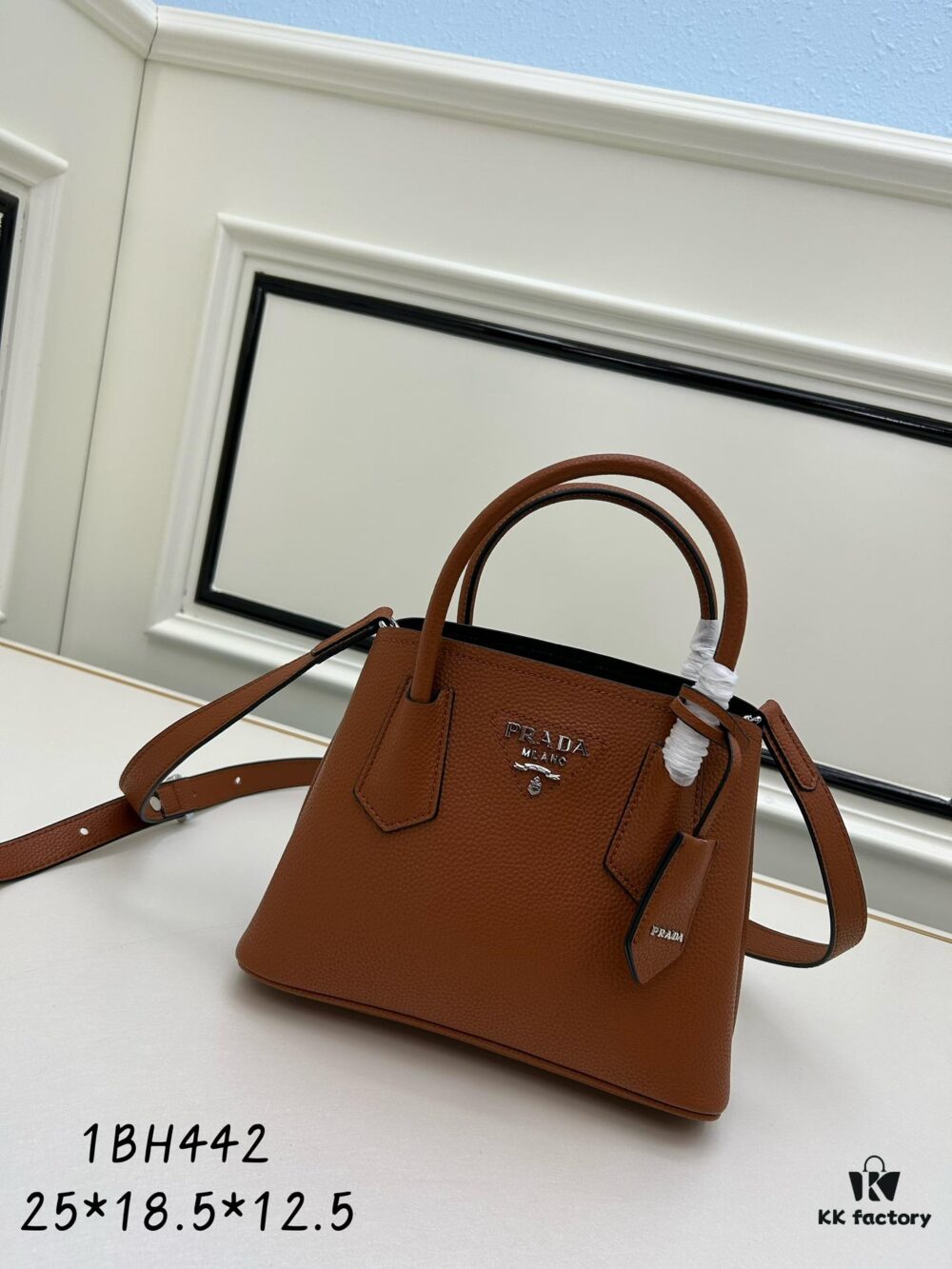 6930bea46e68136f4d9aedda Prada PRADA New Arrival Mini Double Bag - Fine Pebbled Leather, 2023 Latest Design