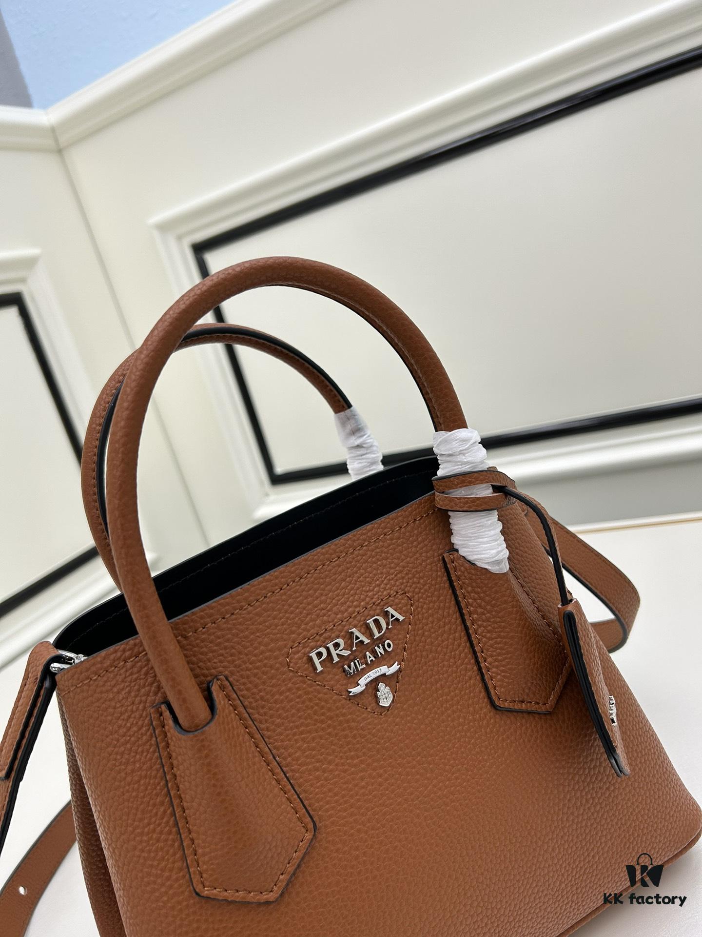 6930bea86e68136f4d9aede2 Prada PRADA New Arrival Mini Double Bag - Fine Pebbled Leather, 2023 Latest Design