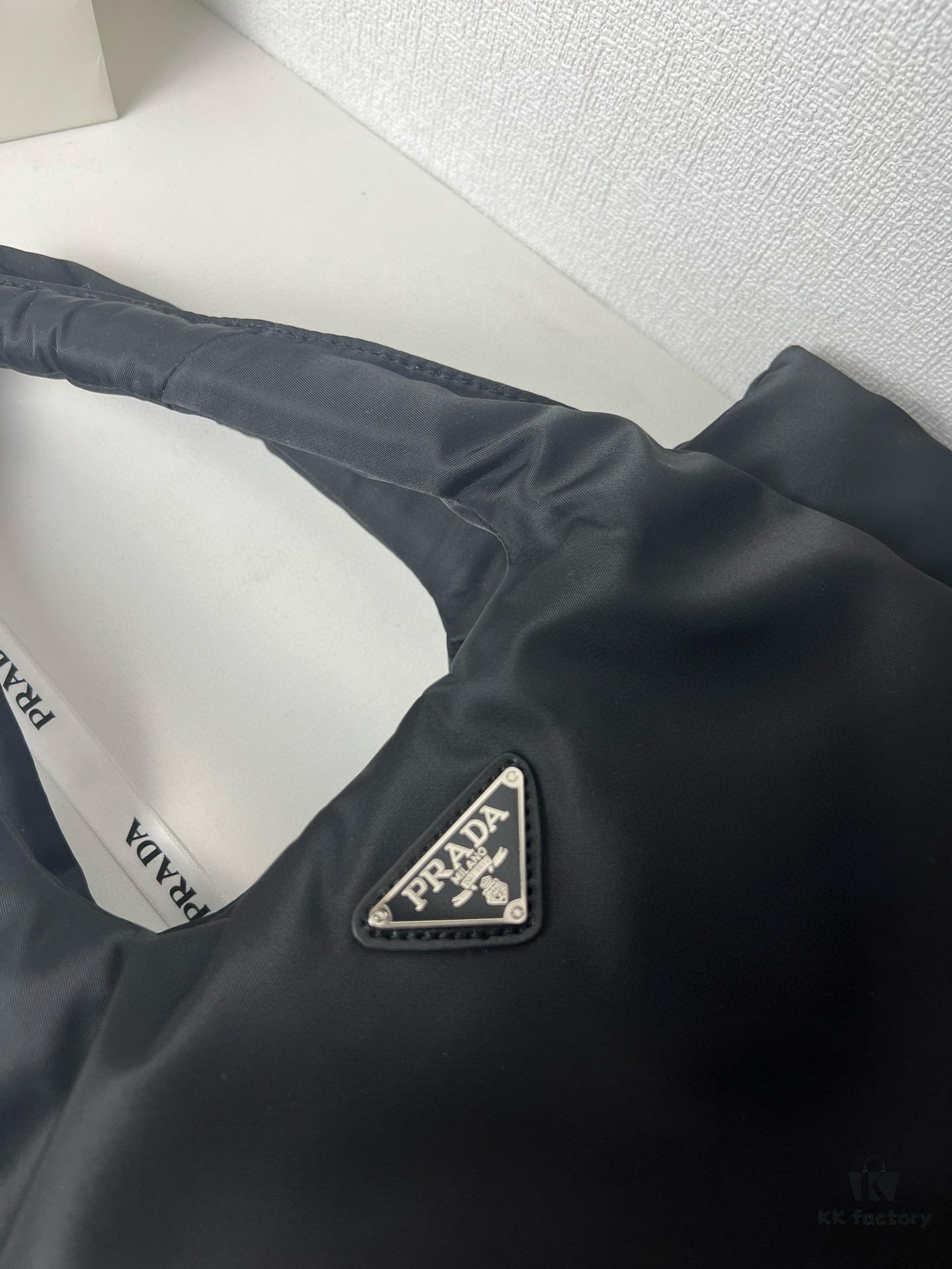 6930beb86e68136f4d9aedfc Prada Nylon Cotton Tote Bag (with Long Shoulder Strap)