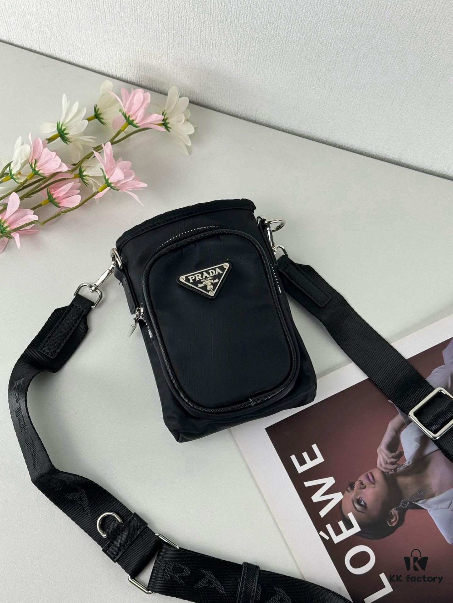6930bec06e68136f4d9aee08 Prada Phone Bag with Exquisite Inlay Craftsmanship, Classic and Versatile Design, Actual Photo, 12*18