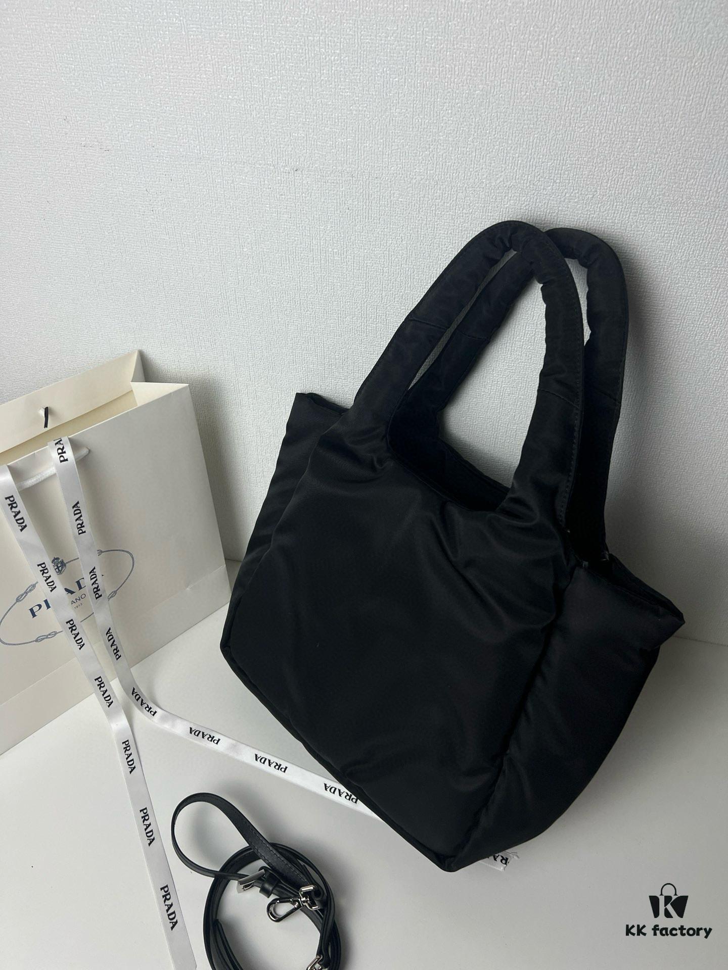 6930bed36e68136f4d9aee29 Prada Nylon Cotton Tote Bag (with Long Shoulder Strap)