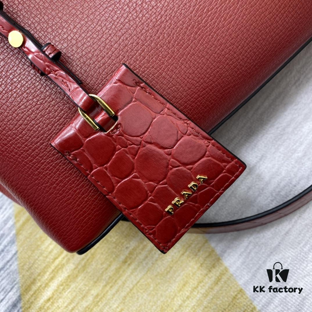 6930befc6e68136f4d9aee74 2020 New Arrival Prada-Style Handbag, Model 66152, Premium Cowhide with Shiny Crocodile Texture, Spacious Designer Tote