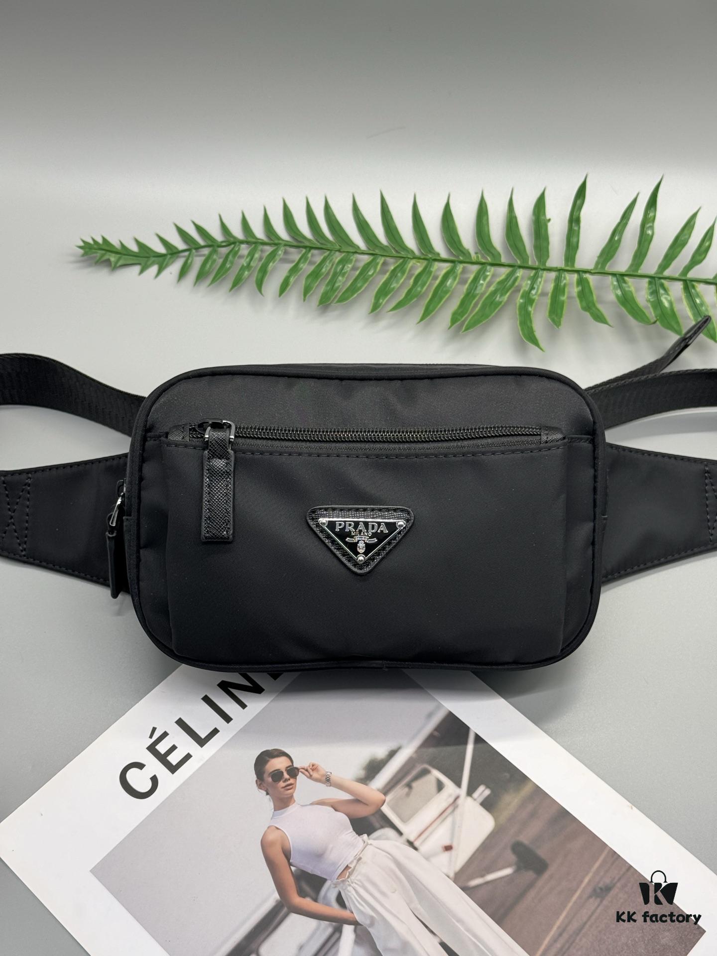 6930bf596e68136f4d9aeefd Prada Waist Bag - Latest Designer Model, High-End Waterproof Fabric, Compact and Practical