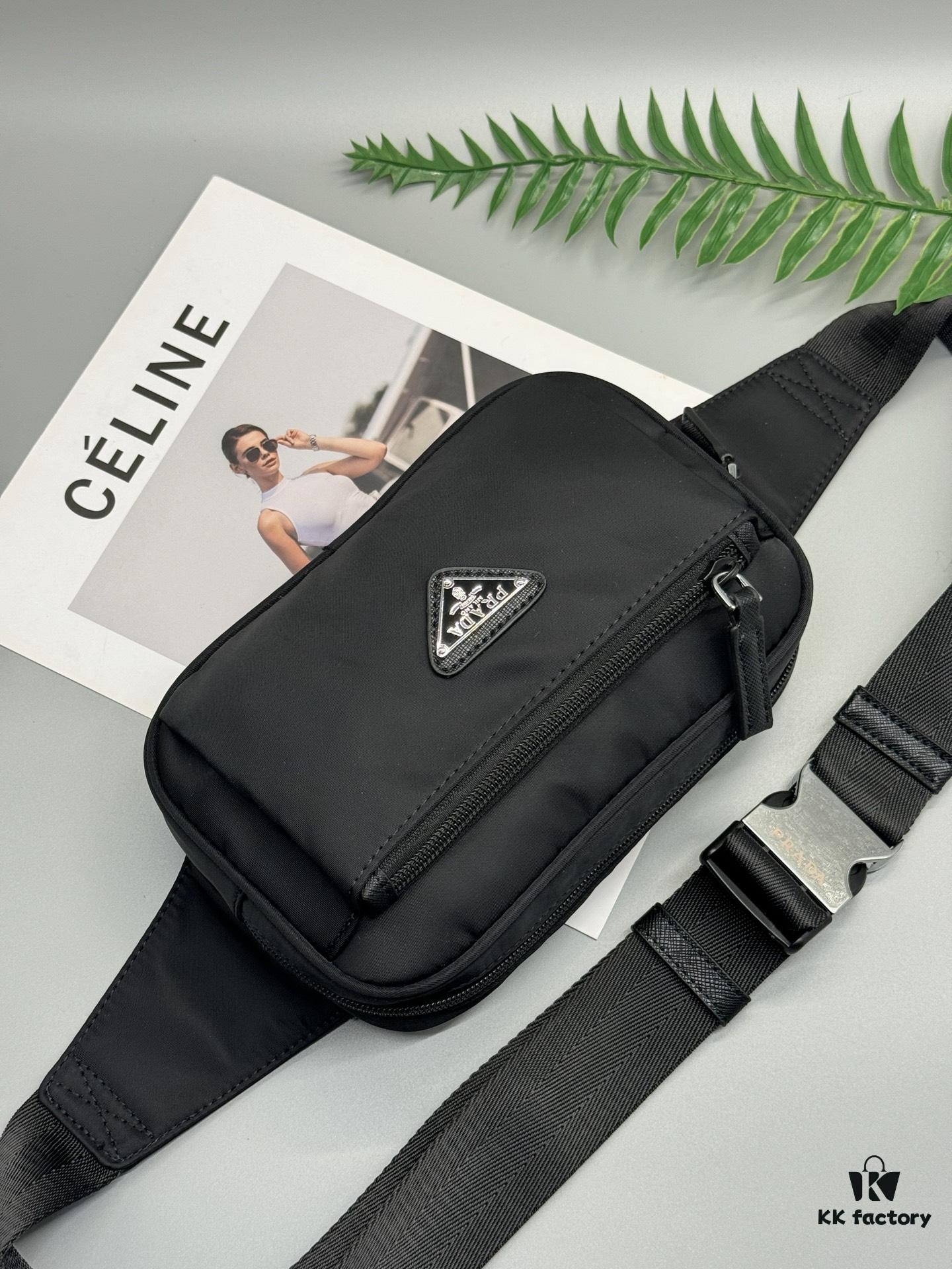 6930bf5c6e68136f4d9aeefe Prada Waist Bag - Latest Designer Model, High-End Waterproof Fabric, Compact and Practical