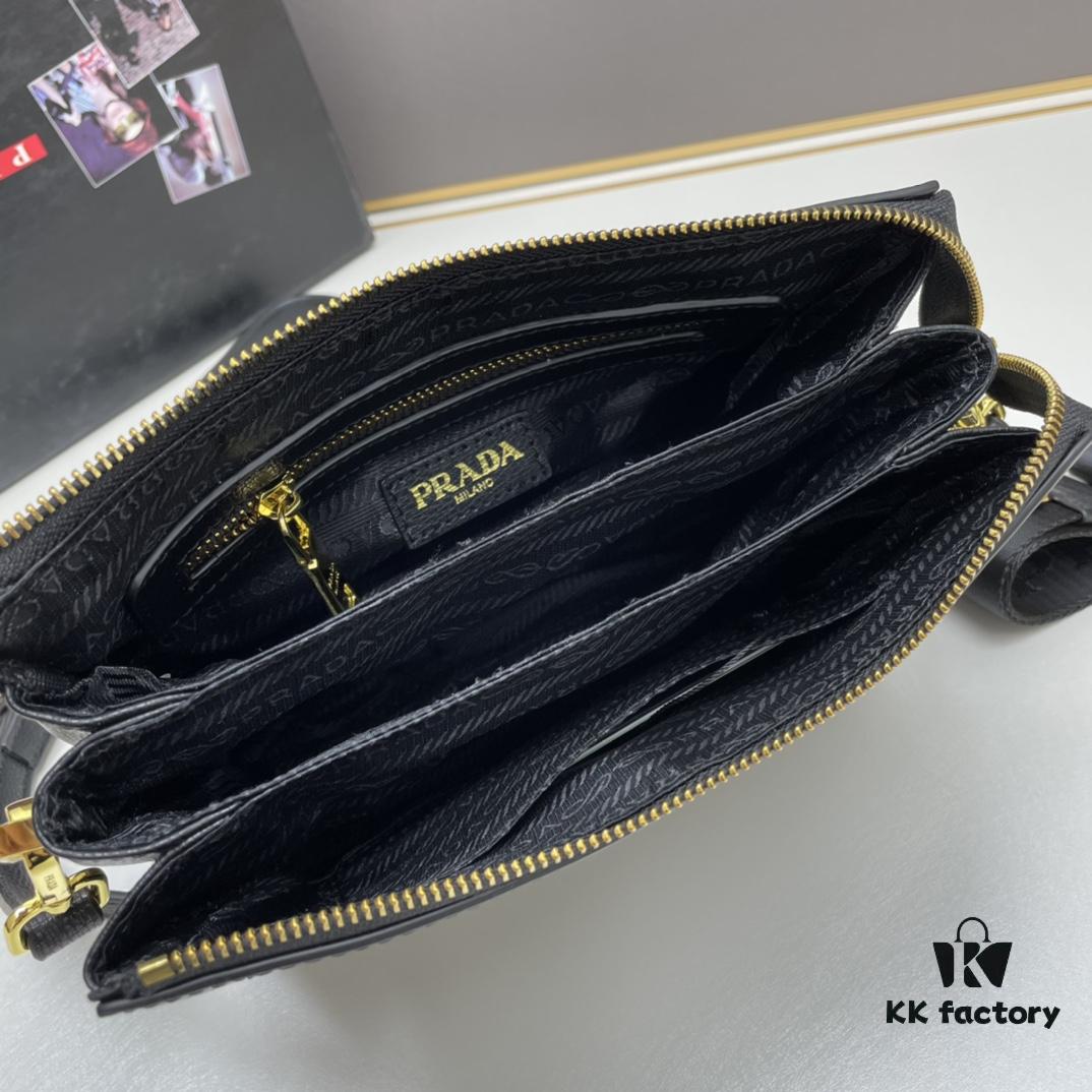 6930bf946e68136f4d9aef60 New Arrival Prada PRADA Double Shoulder Strap Bag 'Made in Italy' Exquisite Craftsmanship 1BH188 24x19x6cm Eight Best-Selling Colors